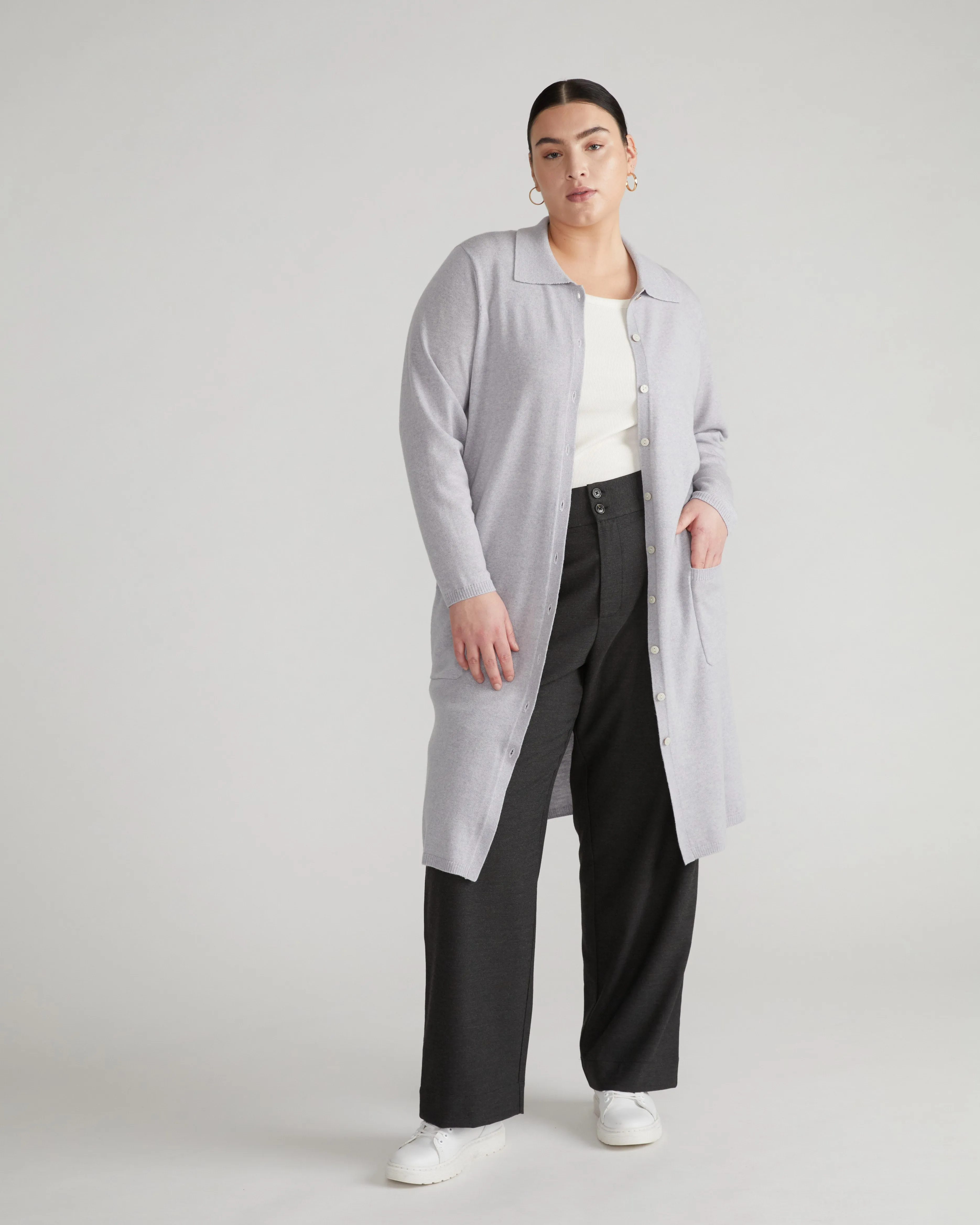 Westport Merino Duster - Cloudy Sky sold by Universal Standard