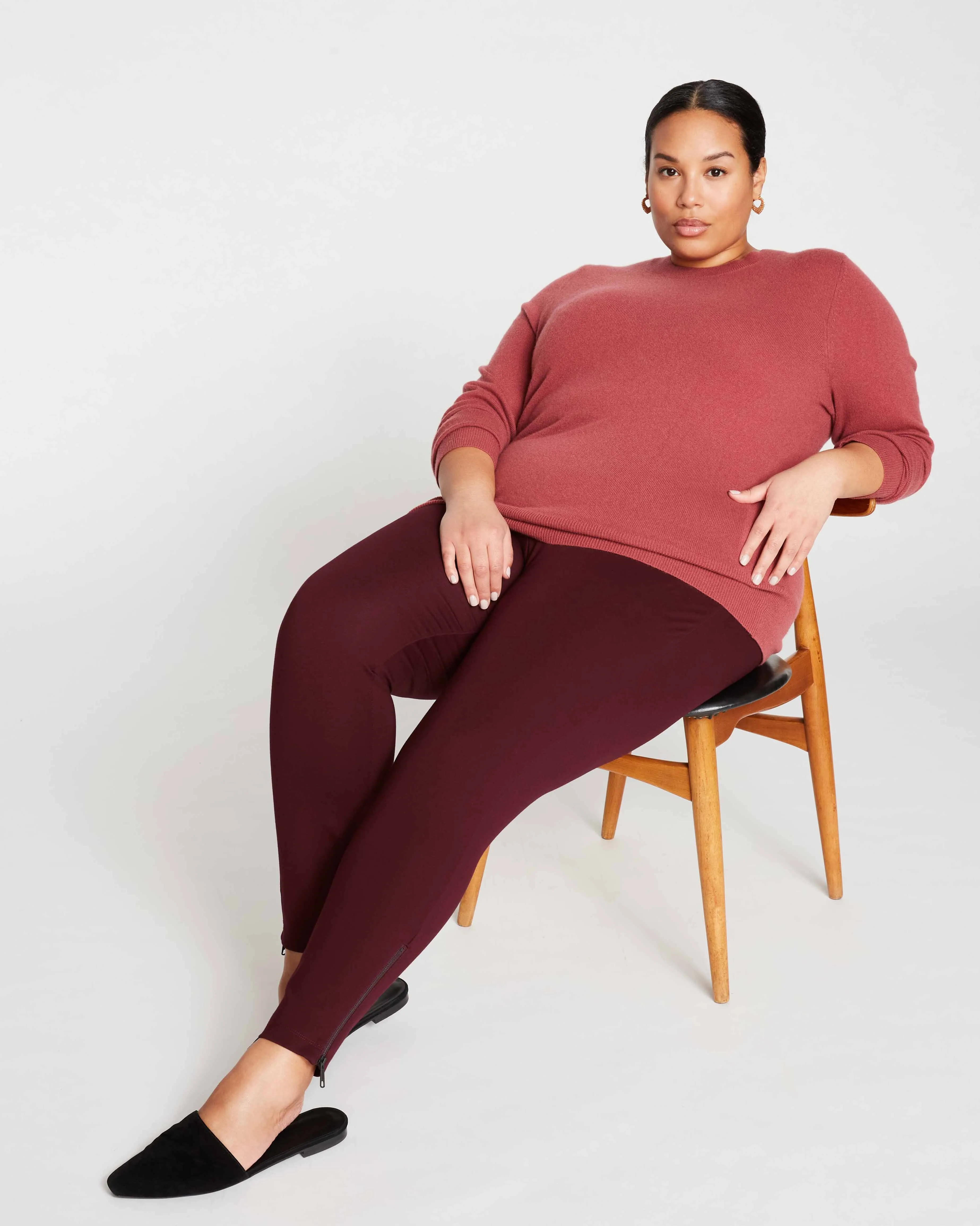 Moro Pocket Signature Ponte Pants - Plum sold by Universal Standard