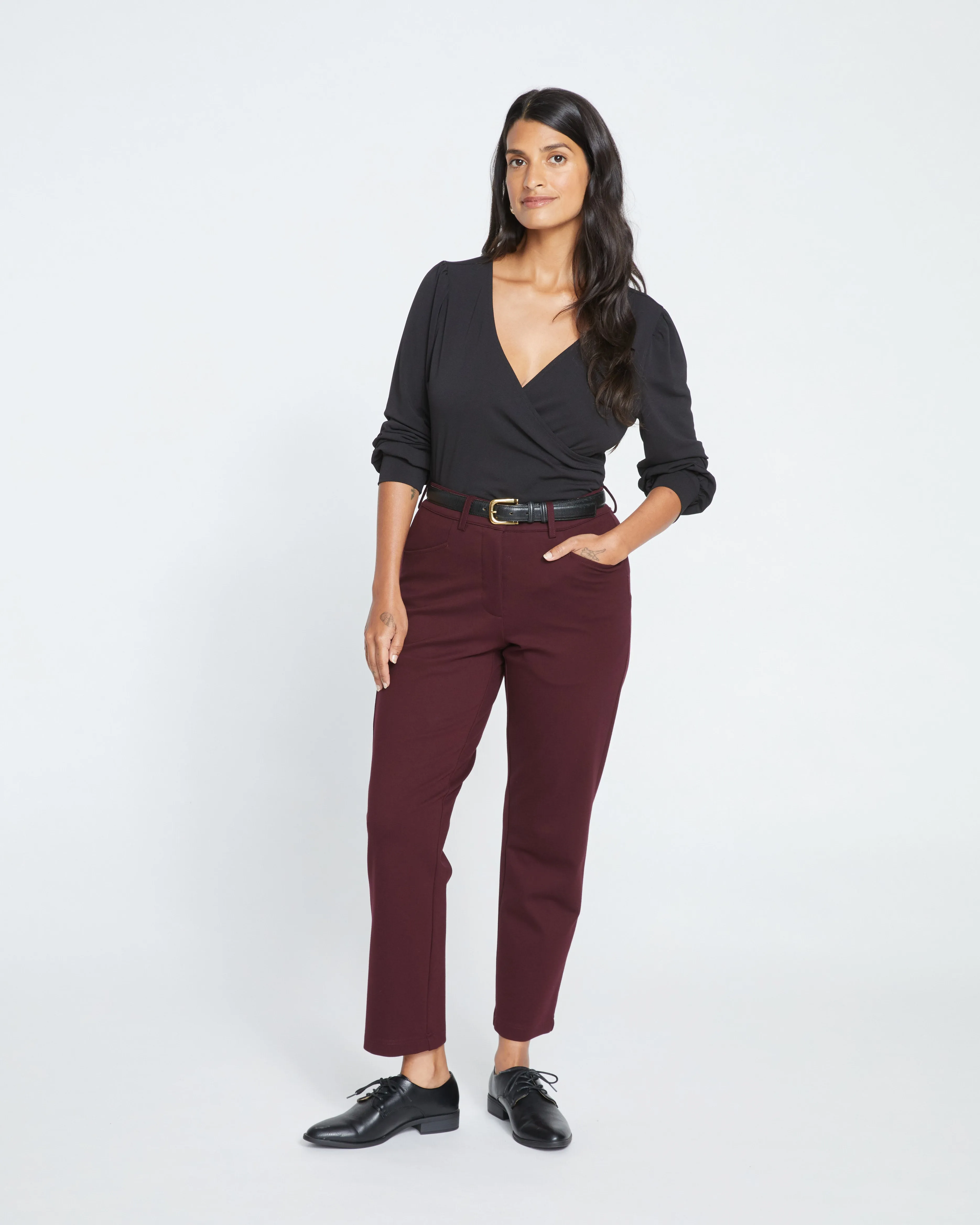 Cigarette Ponte Pants - Black Cherry sold by Universal Standard product image thumbnail 2