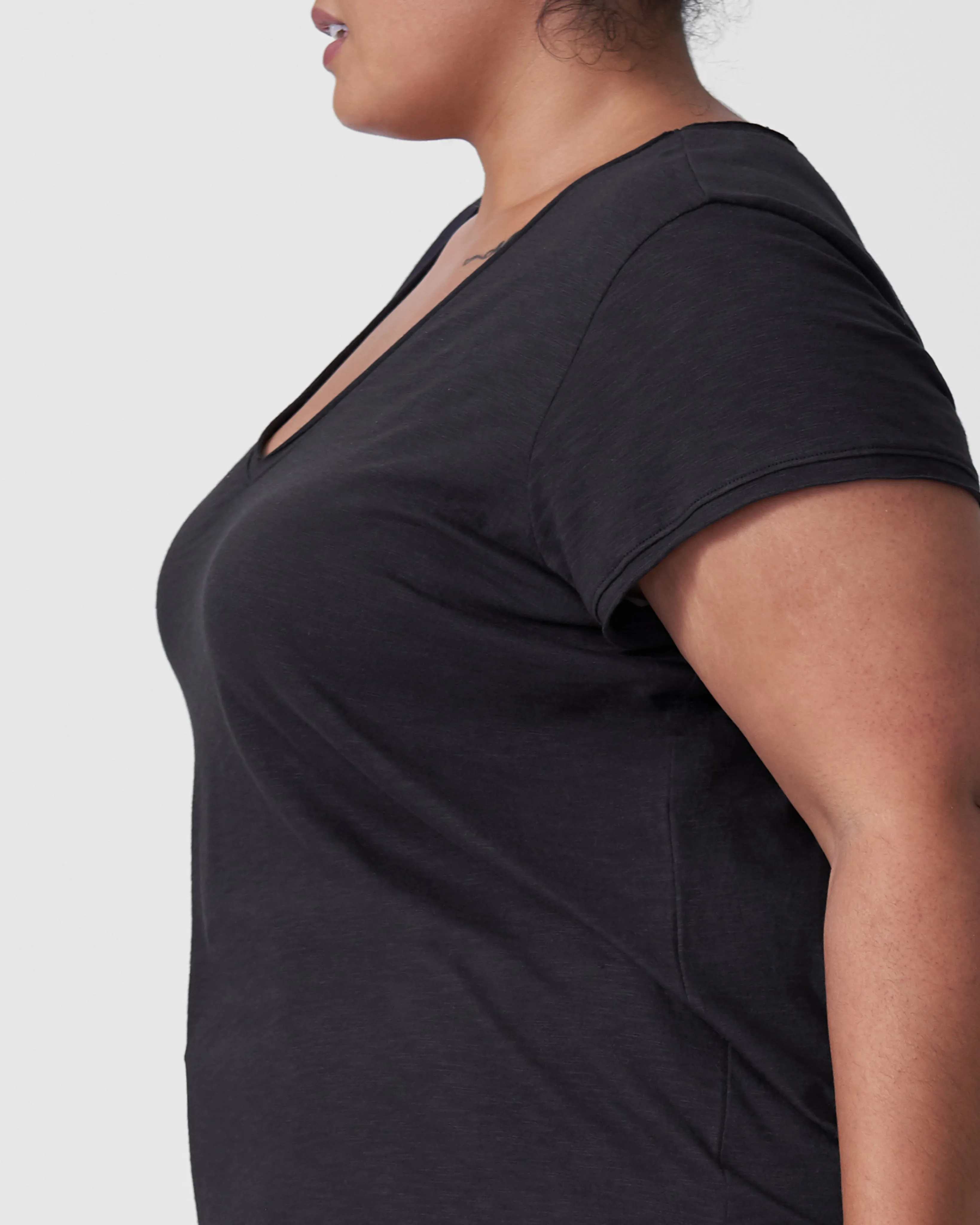 Isna Raw Edge Tee - Black sold by Universal Standard product image thumbnail 5