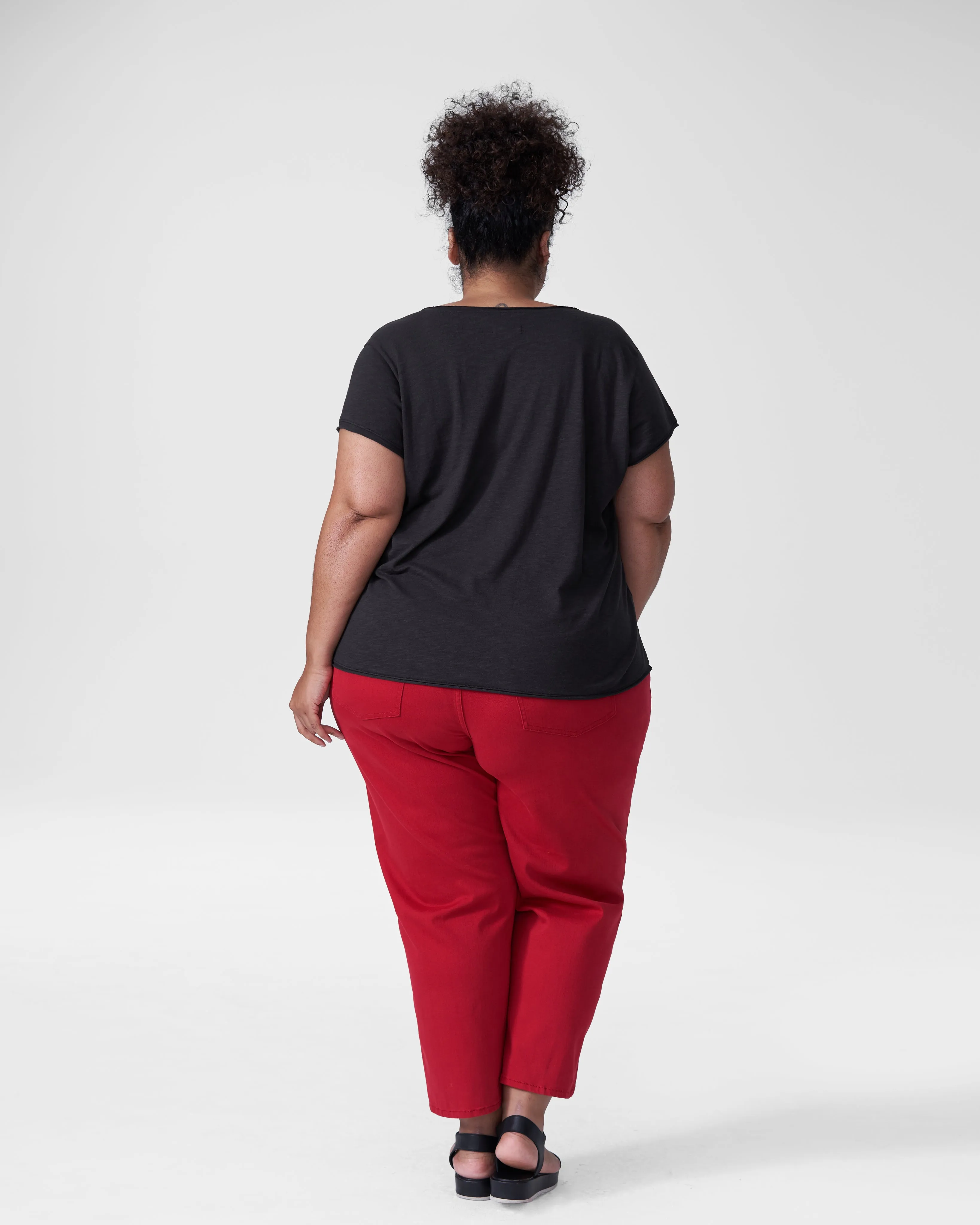 Isna Raw Edge Tee - Black sold by Universal Standard product image thumbnail 3