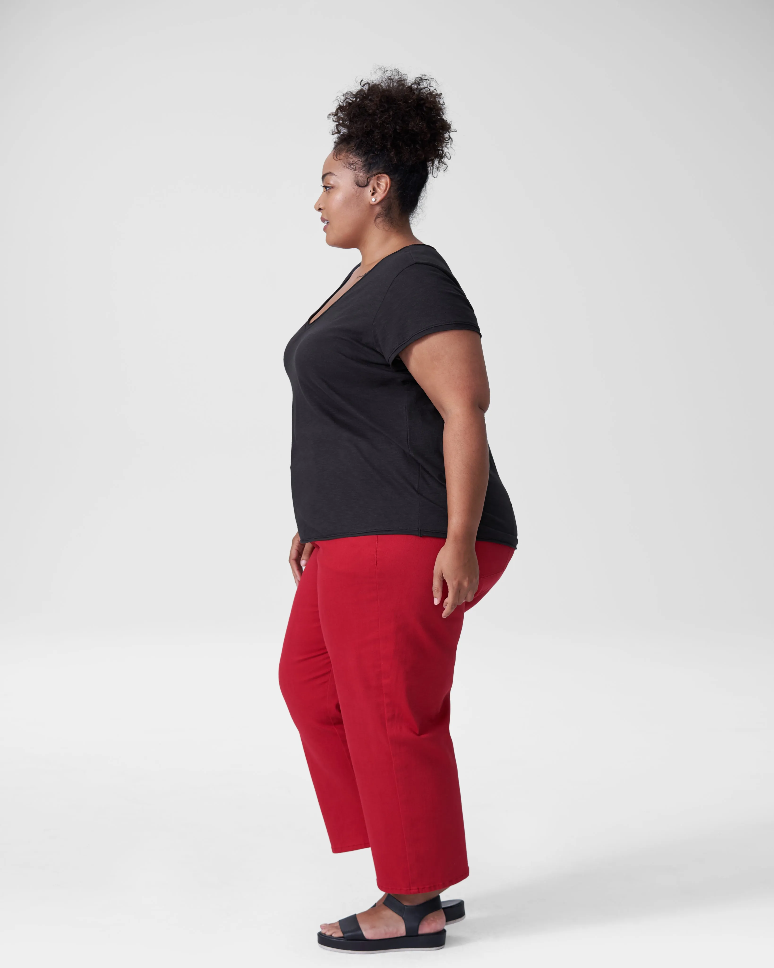 Isna Raw Edge Tee - Black sold by Universal Standard product image thumbnail 4