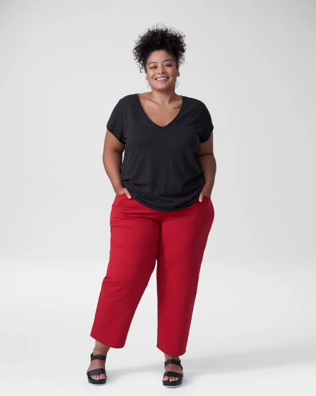 Isna Raw Edge Tee - Black sold by Universal Standard