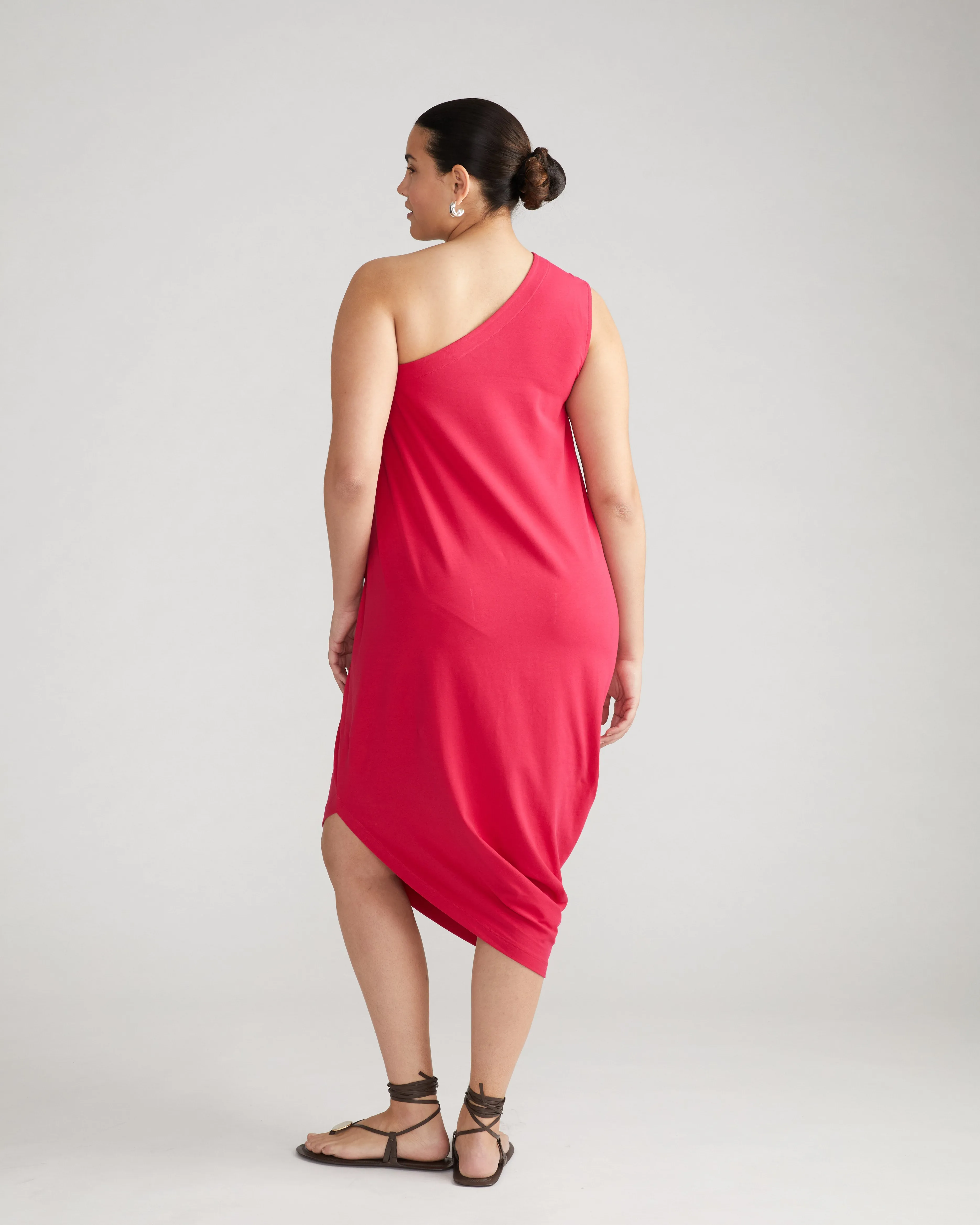 Iconic Geneva One Shoulder Dress - Cerise sold by Universal Standard product image thumbnail 3