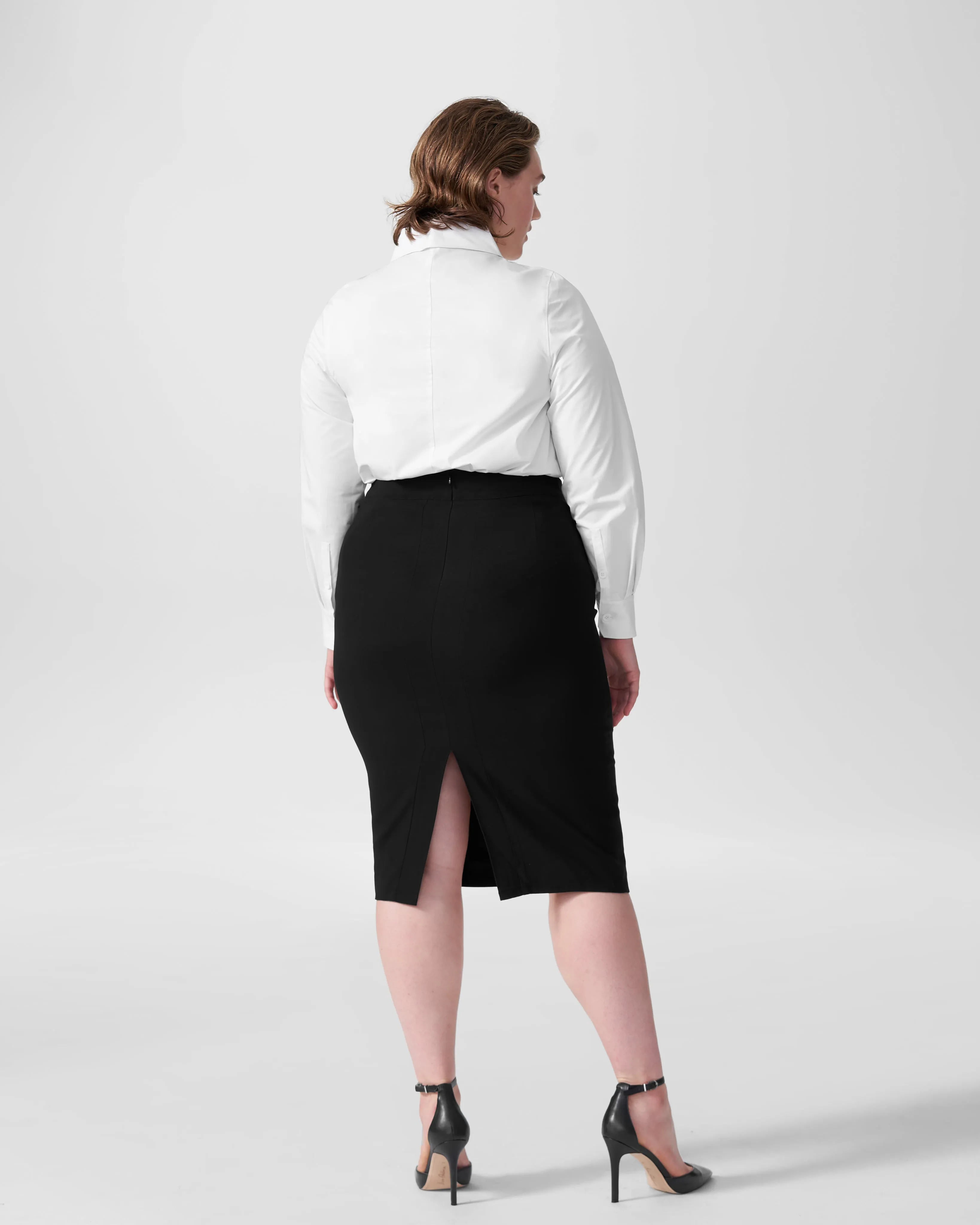 Lynn Luxe Twill Pencil Skirt - Black sold by Universal Standard product image thumbnail 4