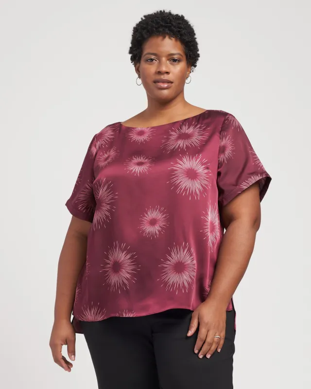 Alice Satin Boatneck Top - Constellation sold by Universal Standard