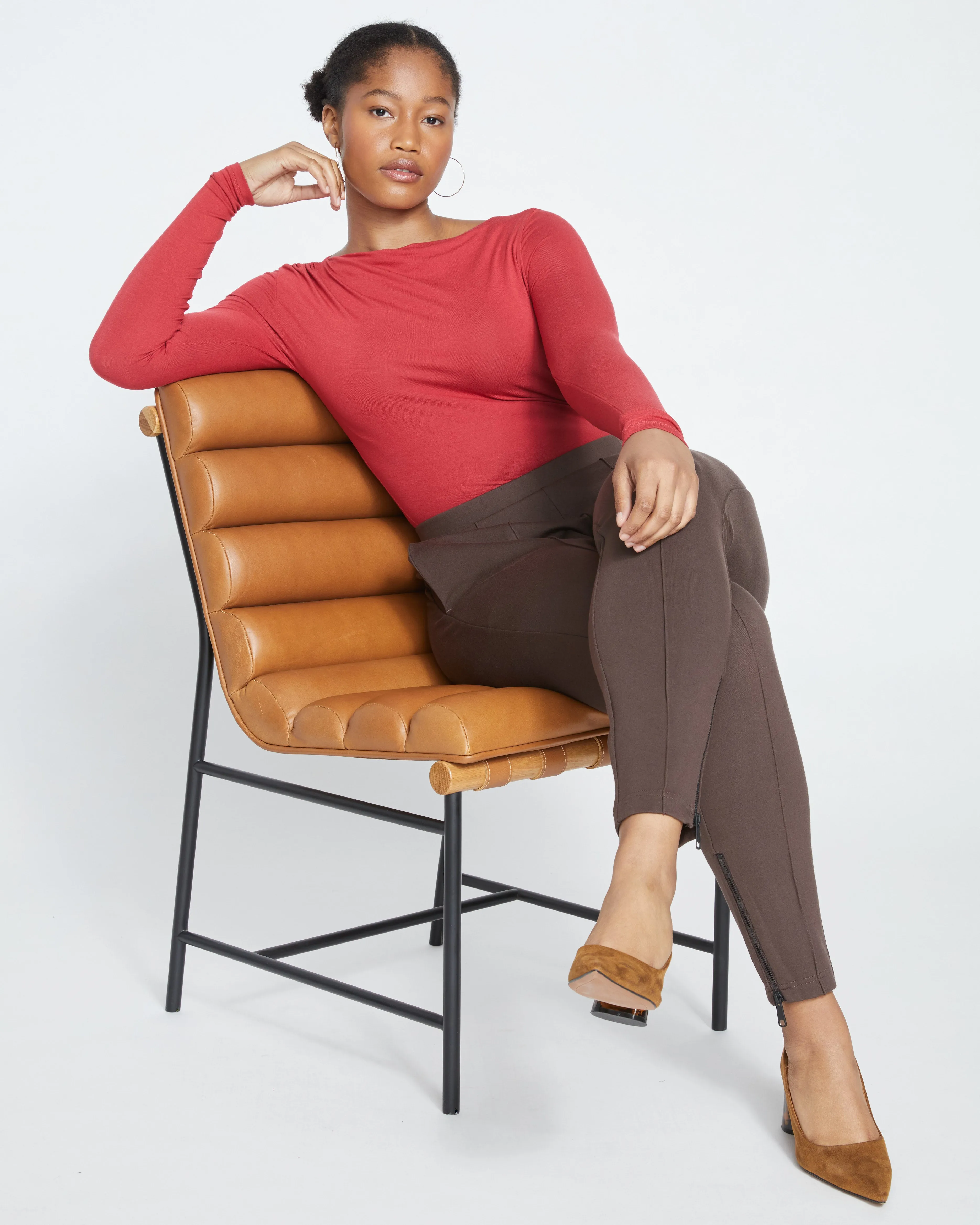 Moro Pintuck Pocket Ponte Pants - Earth sold by Universal Standard product image thumbnail 2