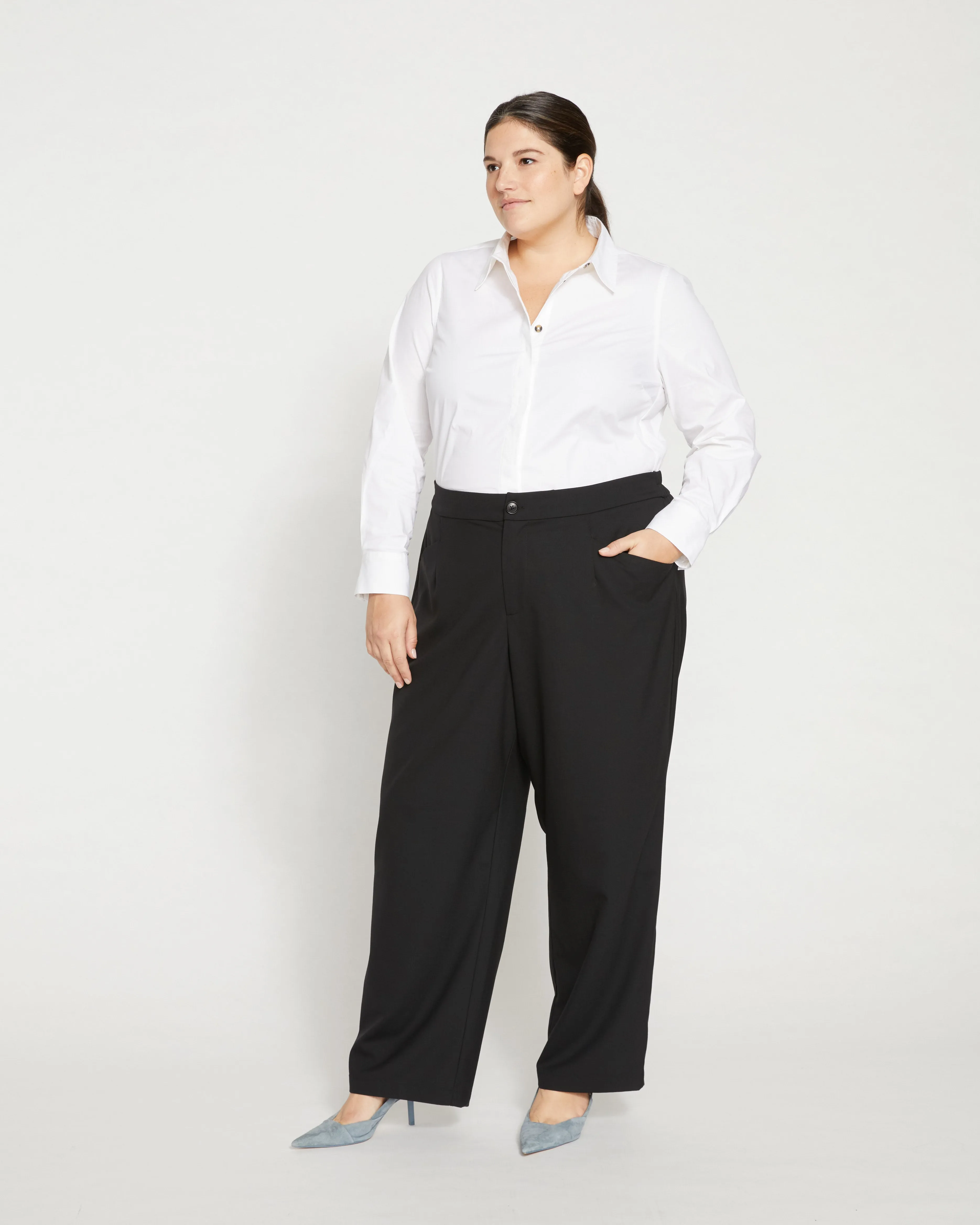 Tribeca Stretch Wool Trousers - Black sold by Universal Standard product image thumbnail 3