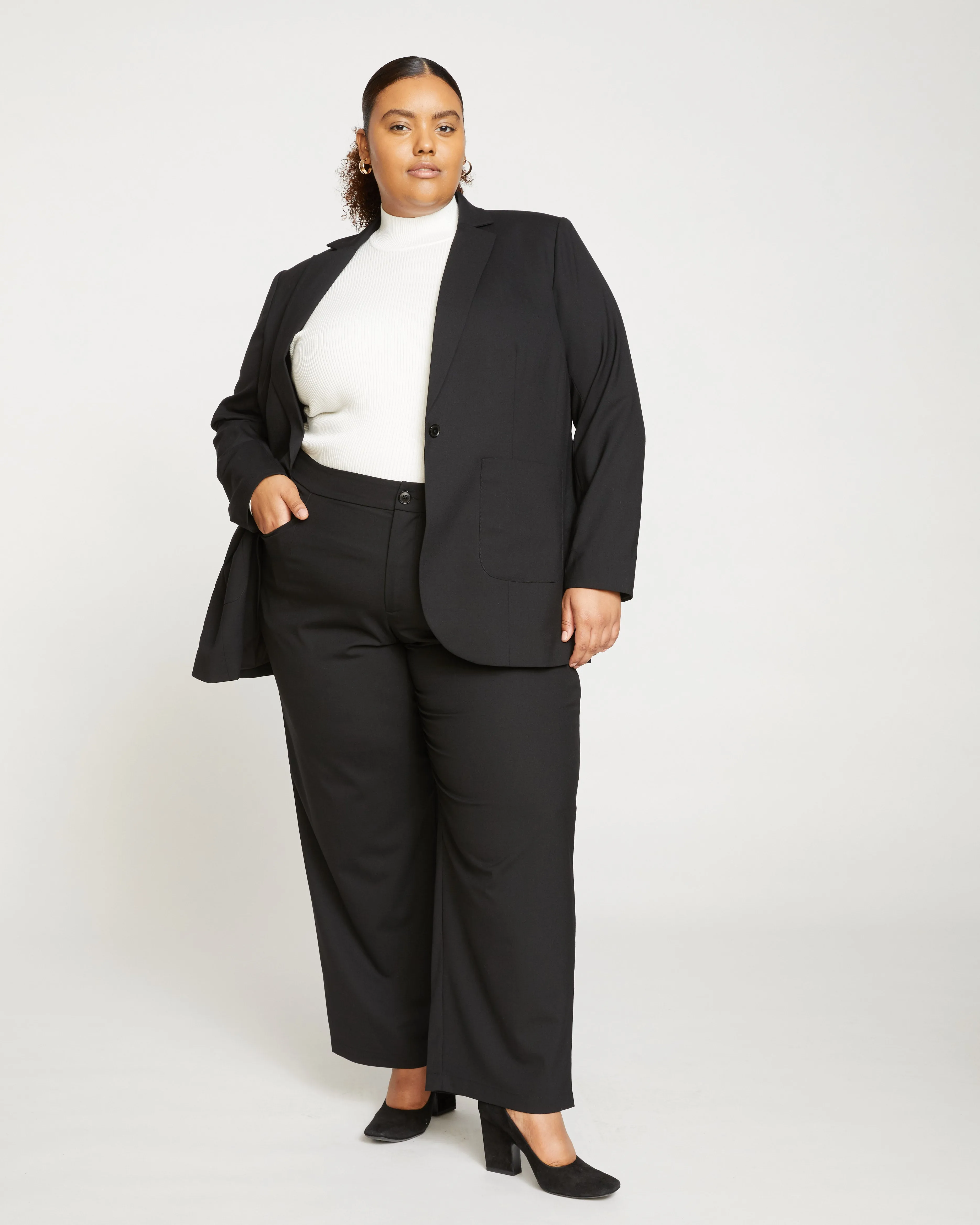 Tribeca Stretch Wool Trousers - Black sold by Universal Standard product image thumbnail 5