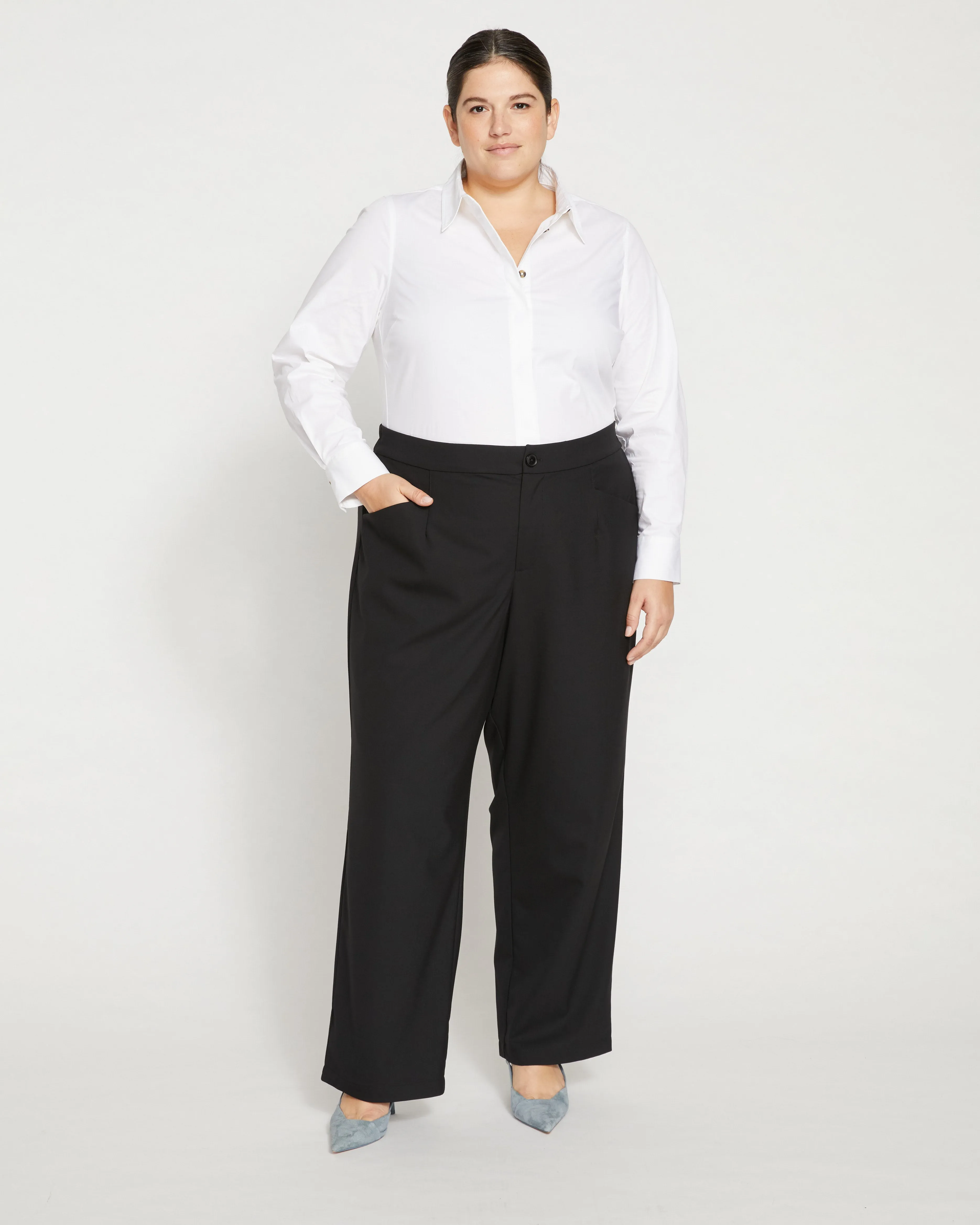 Tribeca Stretch Wool Trousers - Black sold by Universal Standard product image thumbnail 2