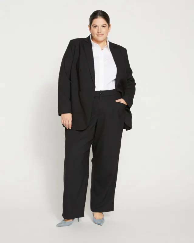 Tribeca Stretch Wool Trousers - Black sold by Universal Standard