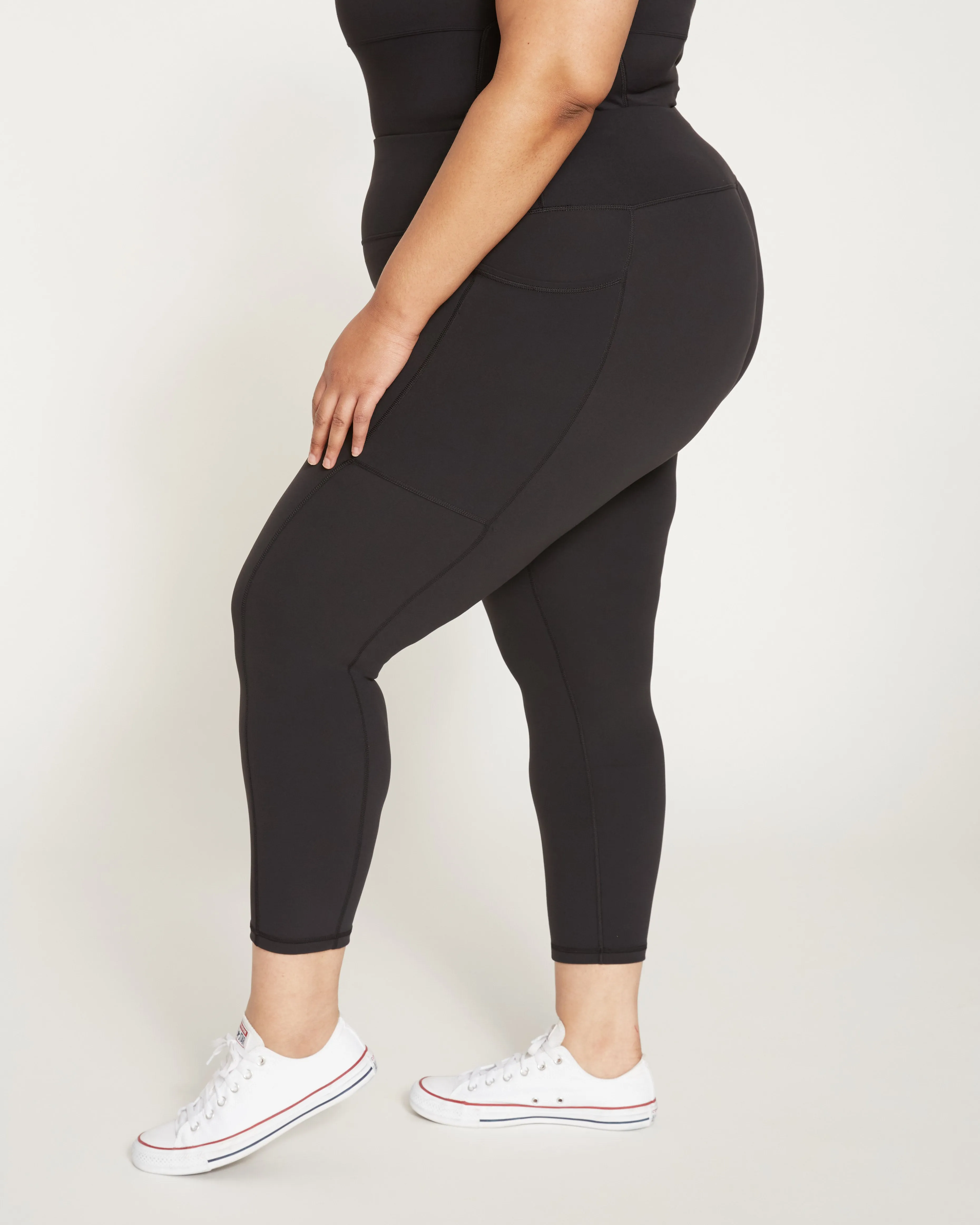 Next-to-Naked Cropped Pocket Legging - Black sold by Universal Standard product image thumbnail 4