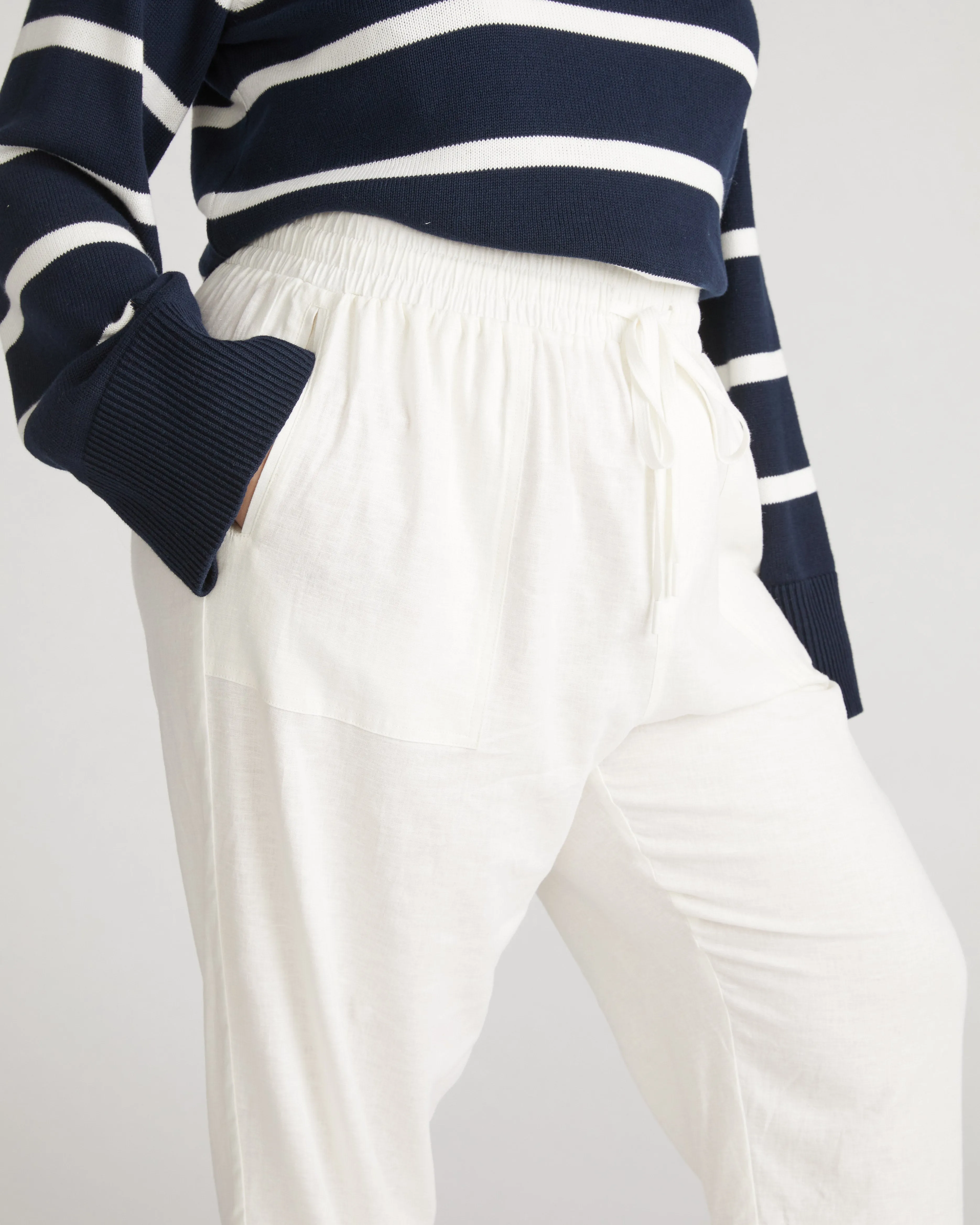 Shoreline Linen Joggers - White sold by Universal Standard product image thumbnail 2