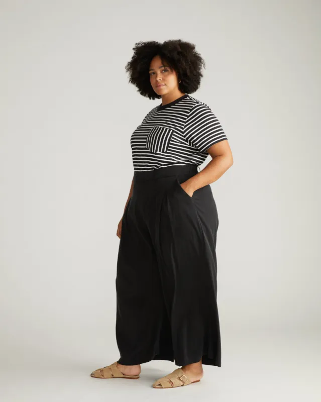 Cooling Cupro Wide Leg Pant - Black sold by Universal Standard