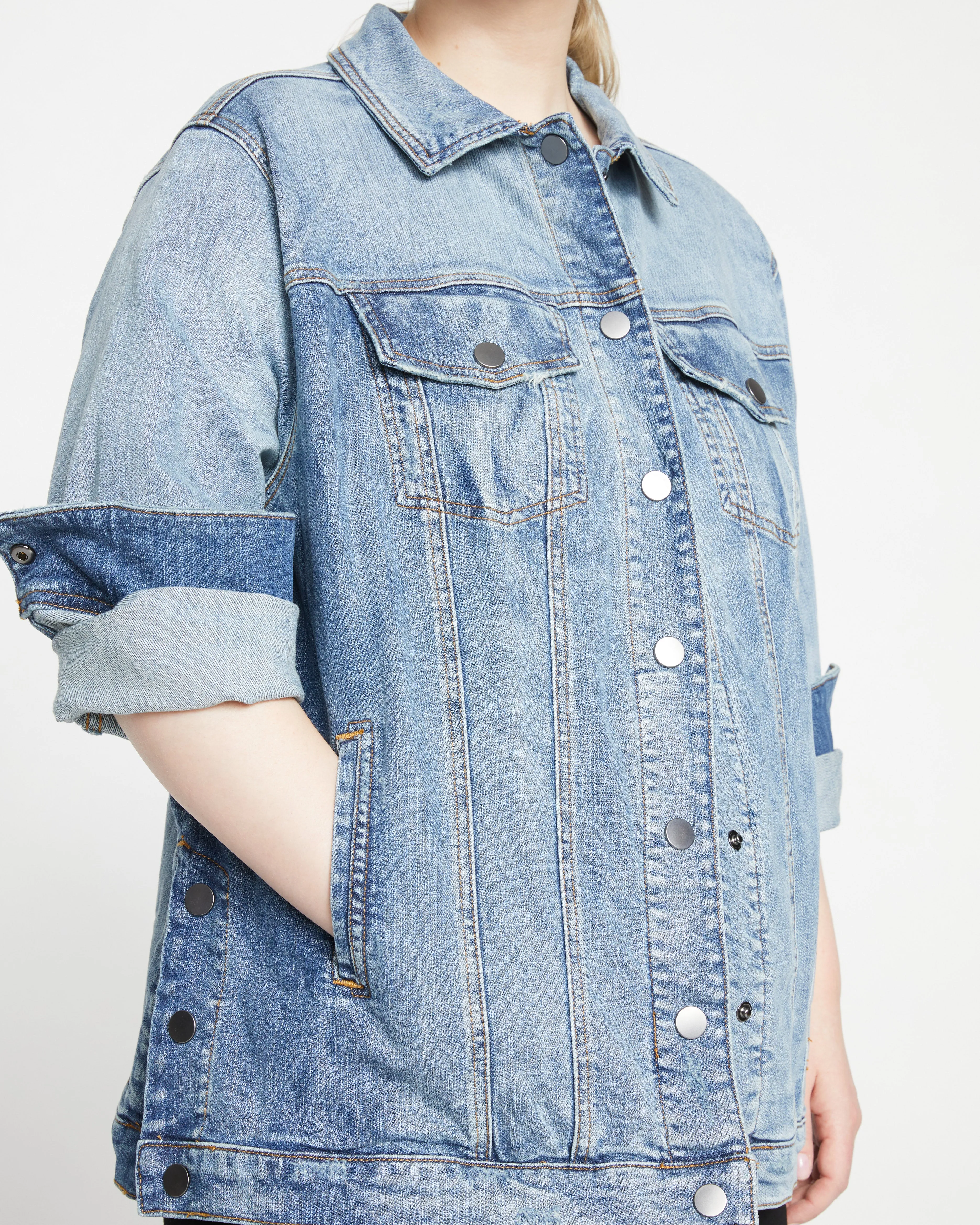 Denim Chore Jacket - Light Blue sold by Universal Standard product image thumbnail 2