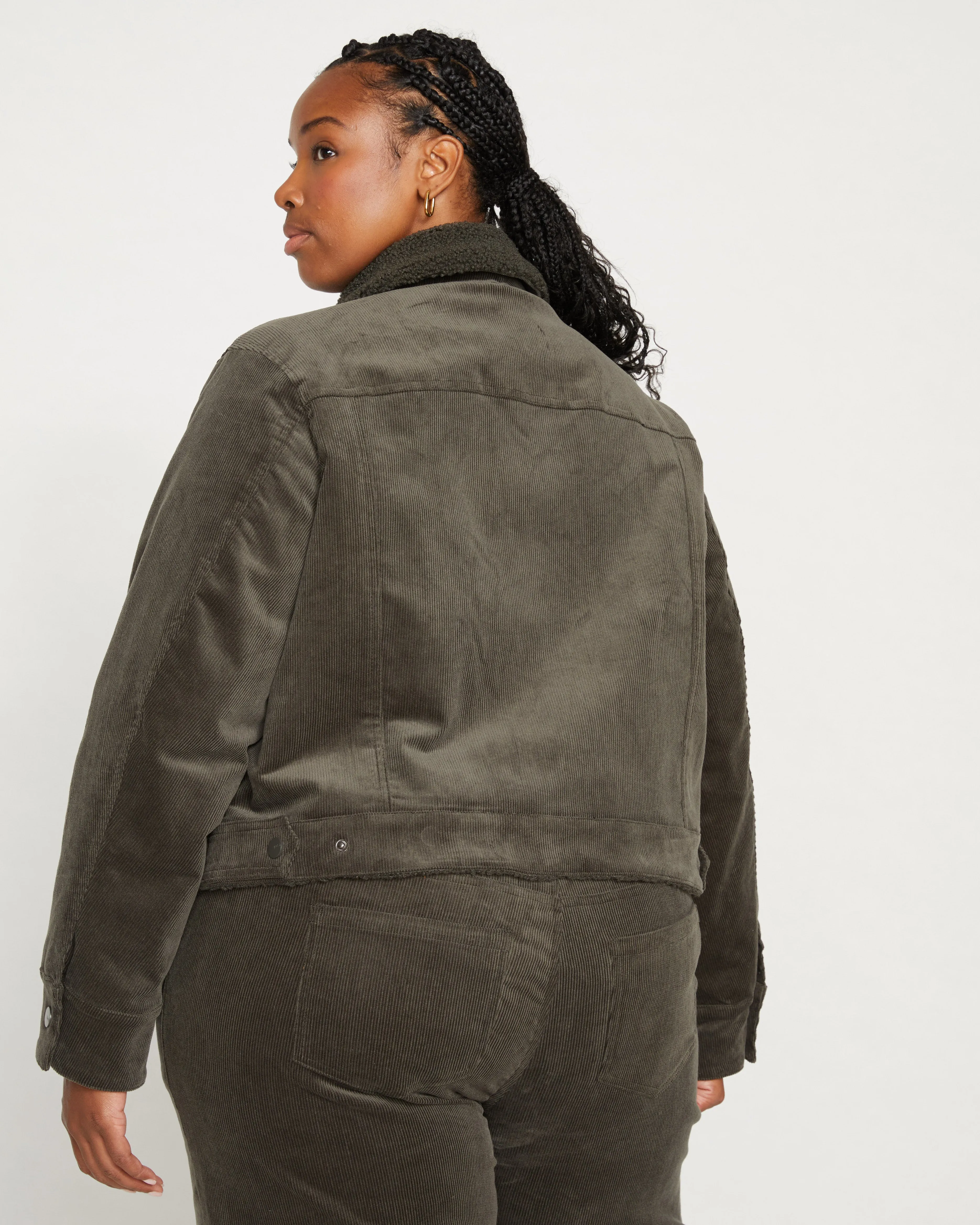 Parker Teddy-Lined Corduroy Jacket - Nori sold by Universal Standard product image thumbnail 4