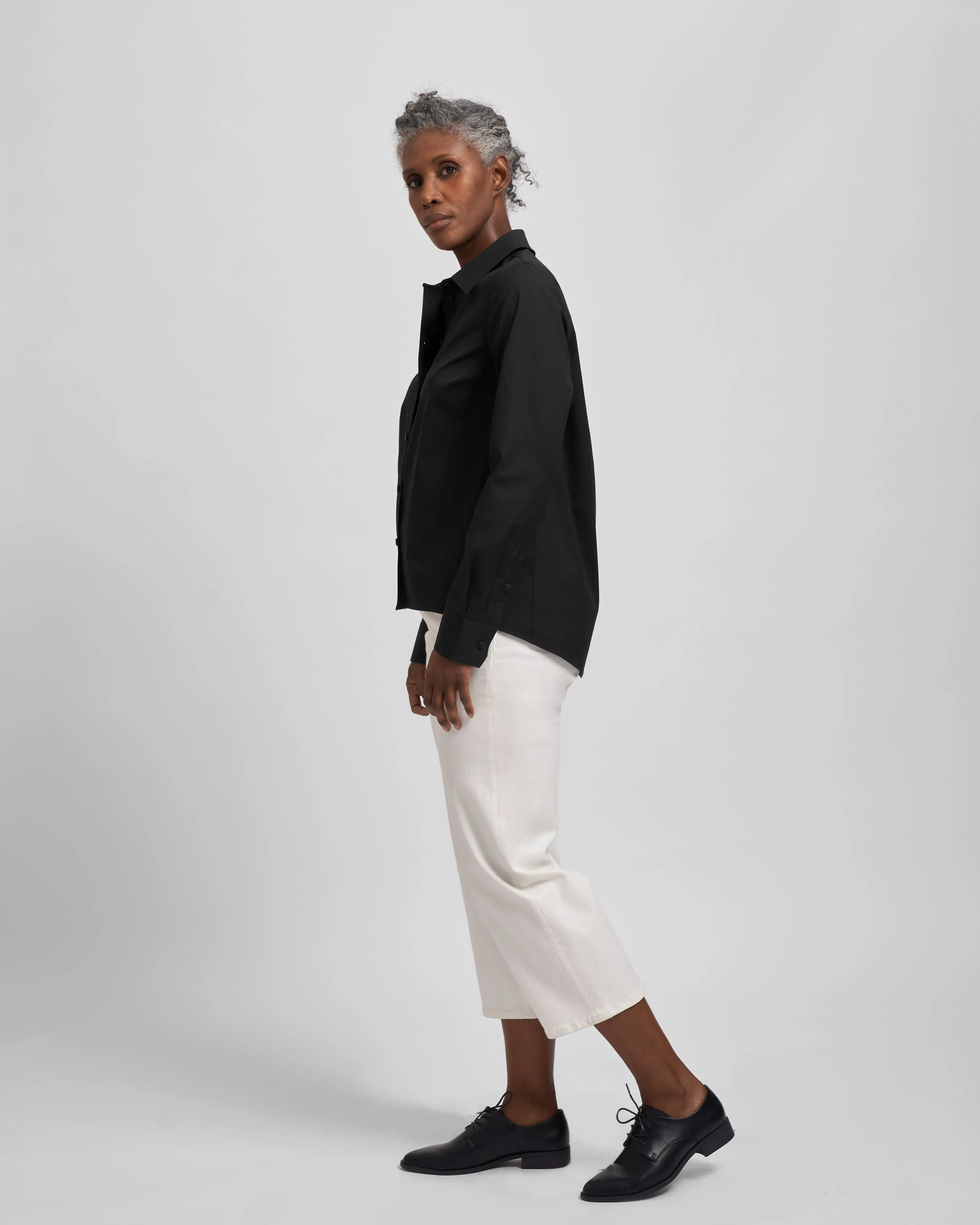 Canna Hi-Low Shirt - Black sold by Universal Standard product image thumbnail 2