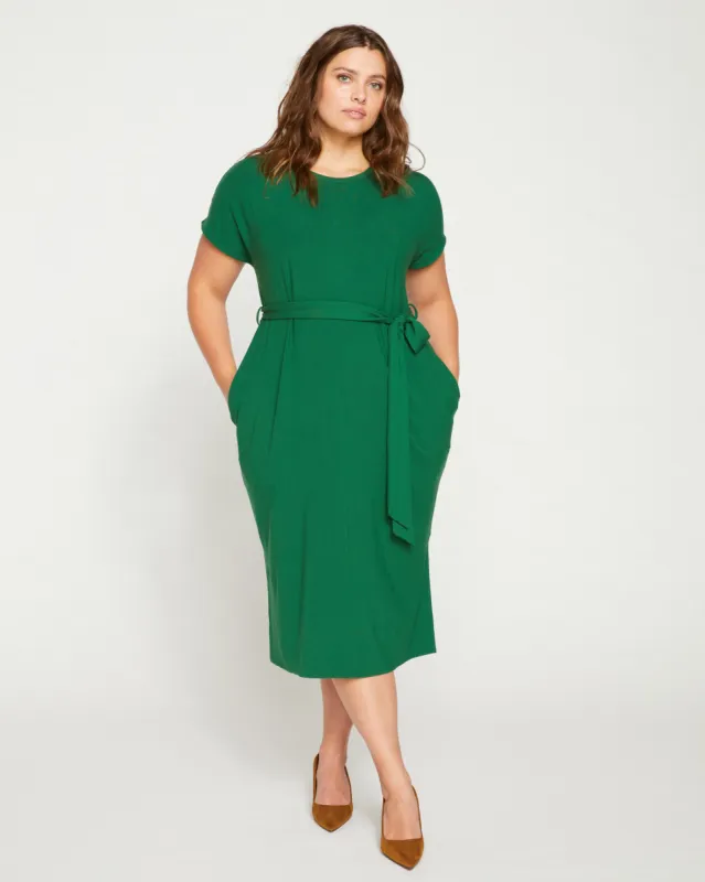 Belted Divine Jersey Dress - Irish Green sold by Universal Standard
