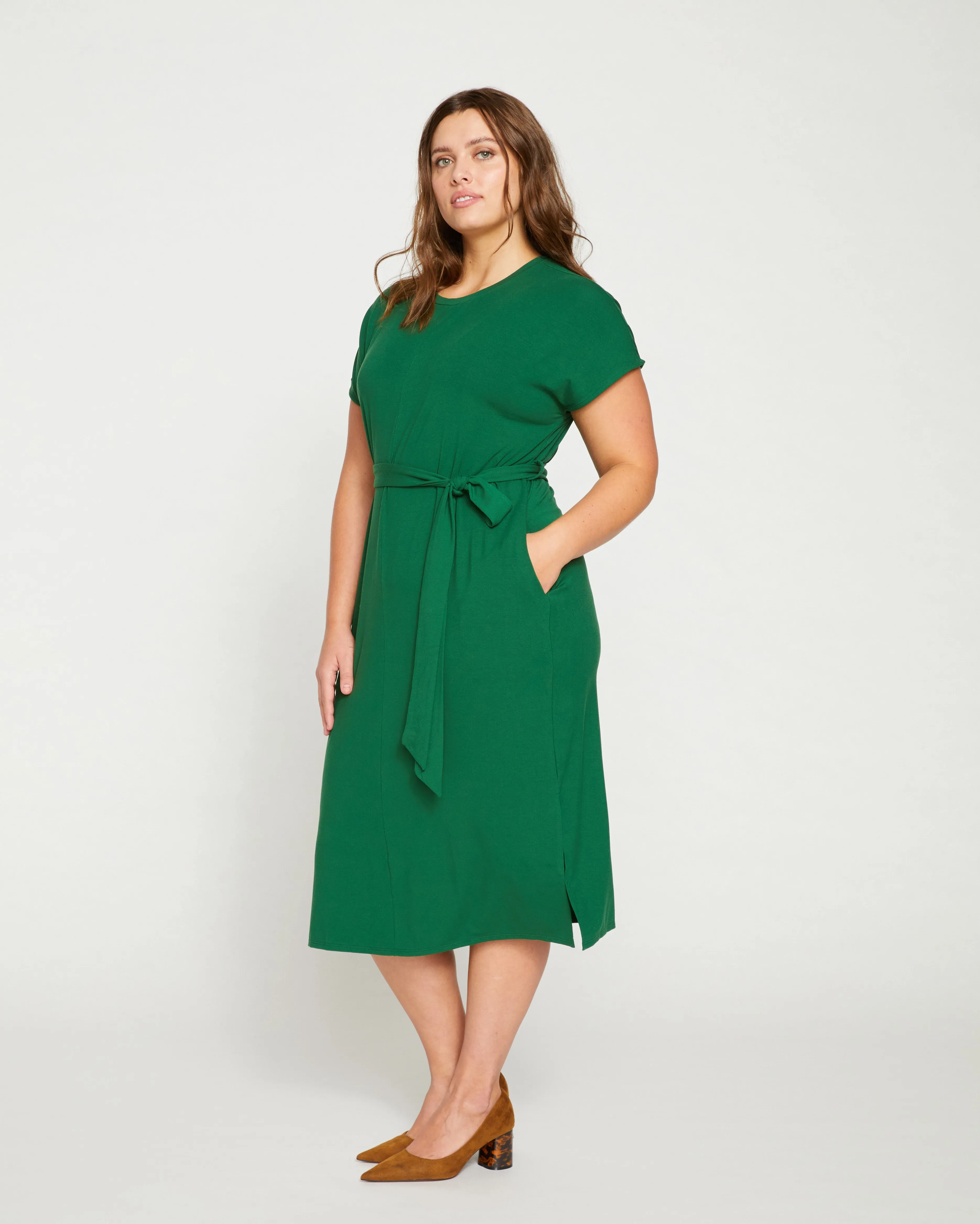 Belted Divine Jersey Dress - Irish Green sold by Universal Standard product image thumbnail 3