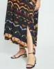 Palma Cupro Skirt - Midnight Ikat sold by Universal Standard