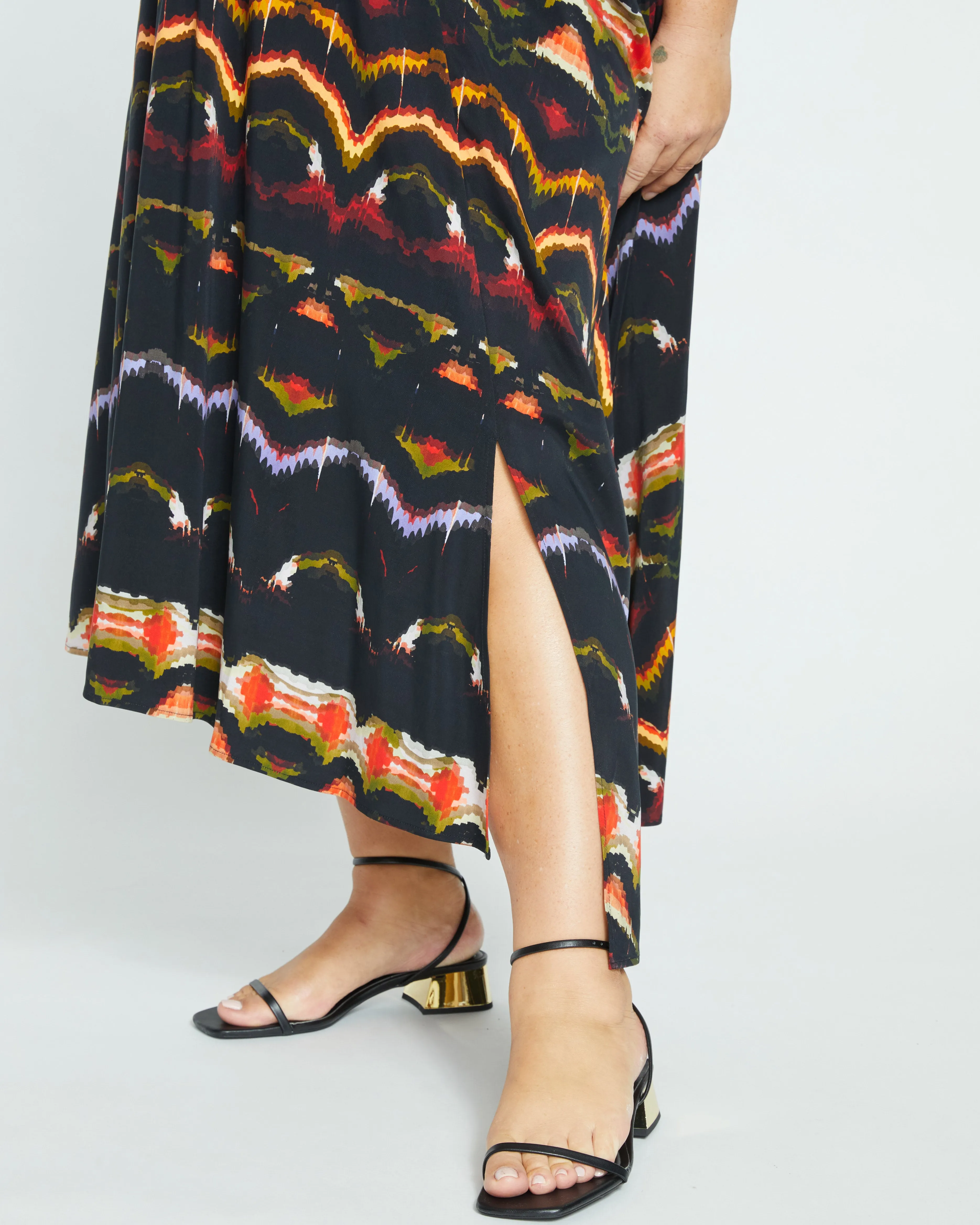 Palma Cupro Skirt - Midnight Ikat sold by Universal Standard product image thumbnail 2