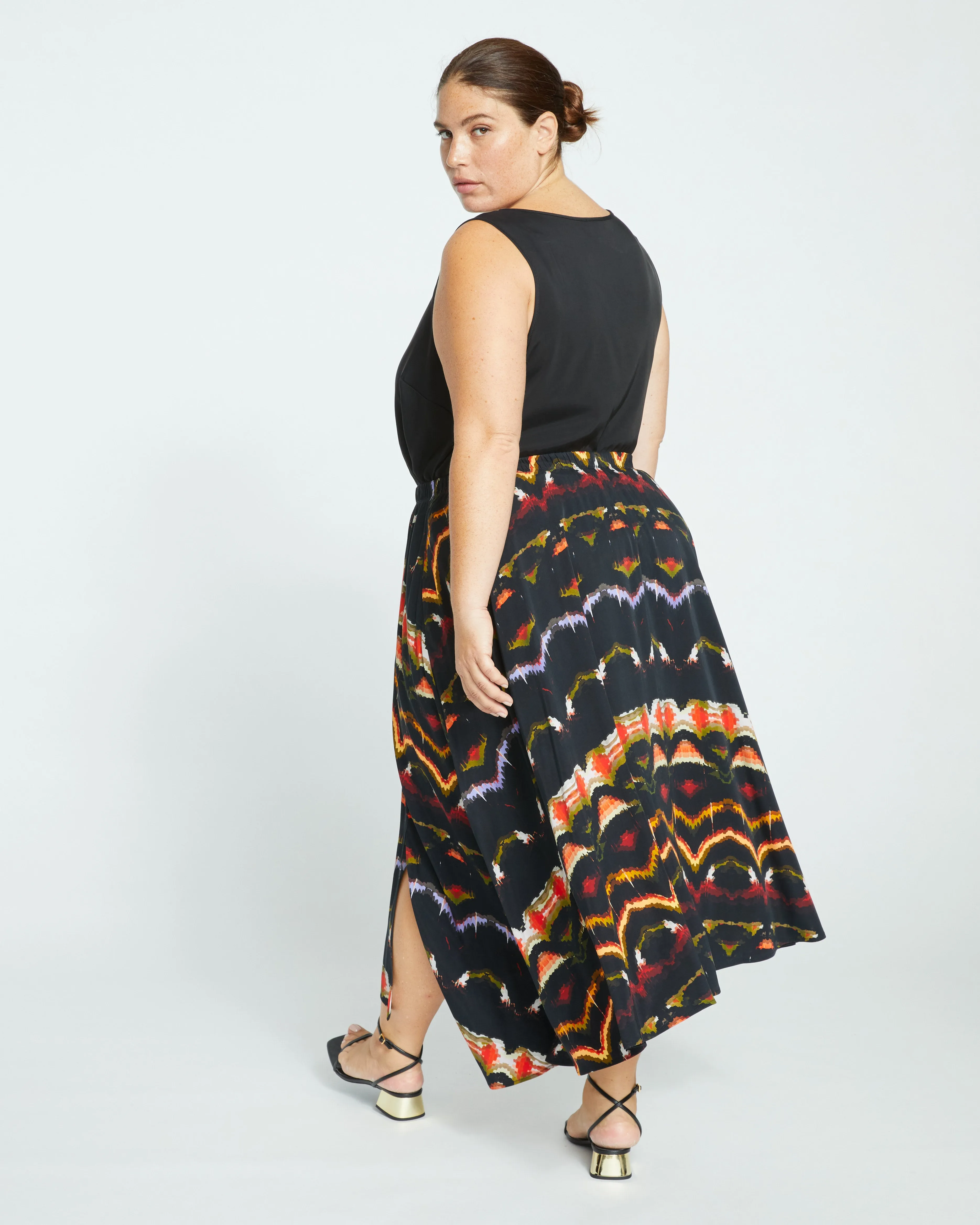 Palma Cupro Skirt - Midnight Ikat sold by Universal Standard product image thumbnail 4