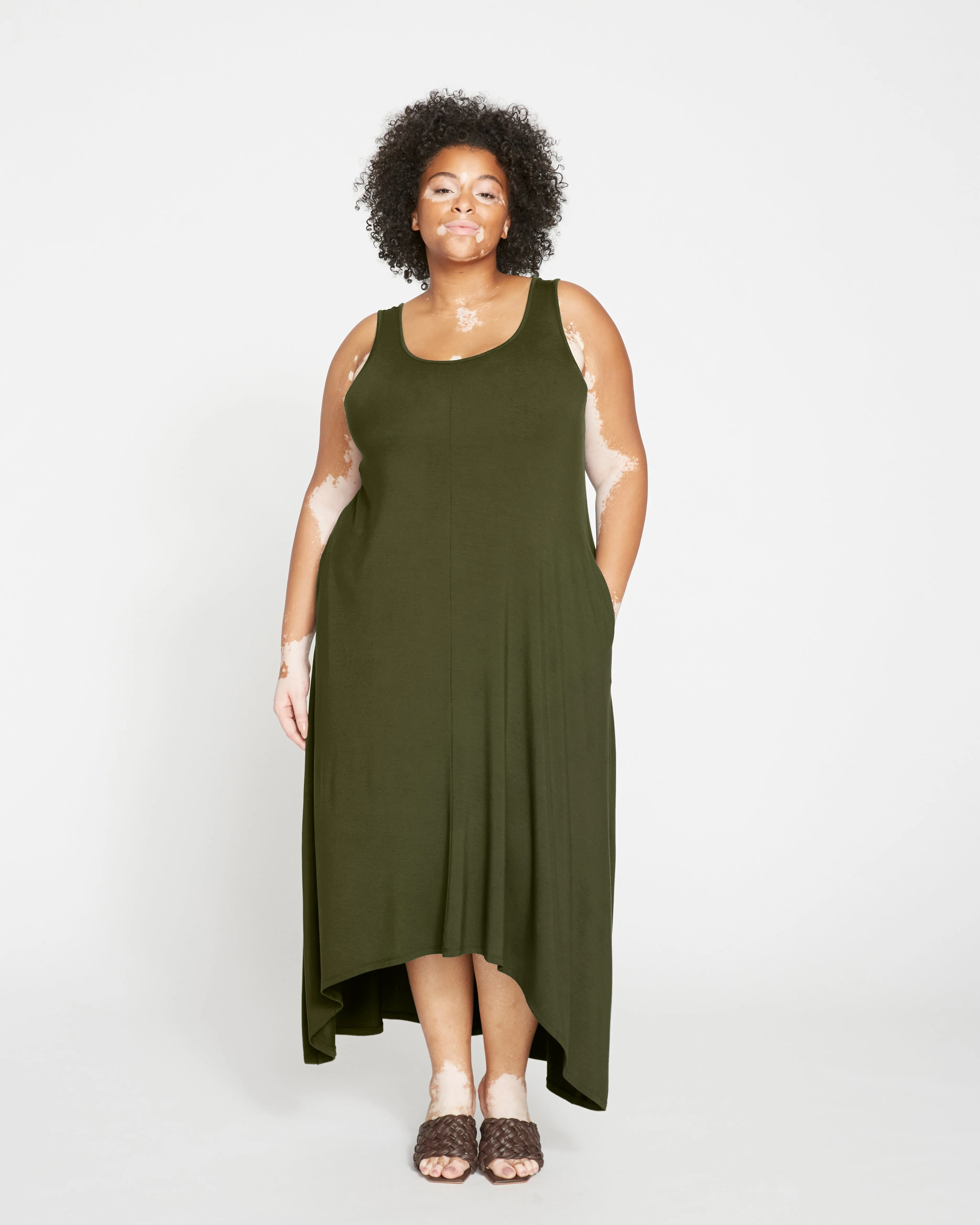 Athena Divine Jersey Dress - Nori sold by Universal Standard