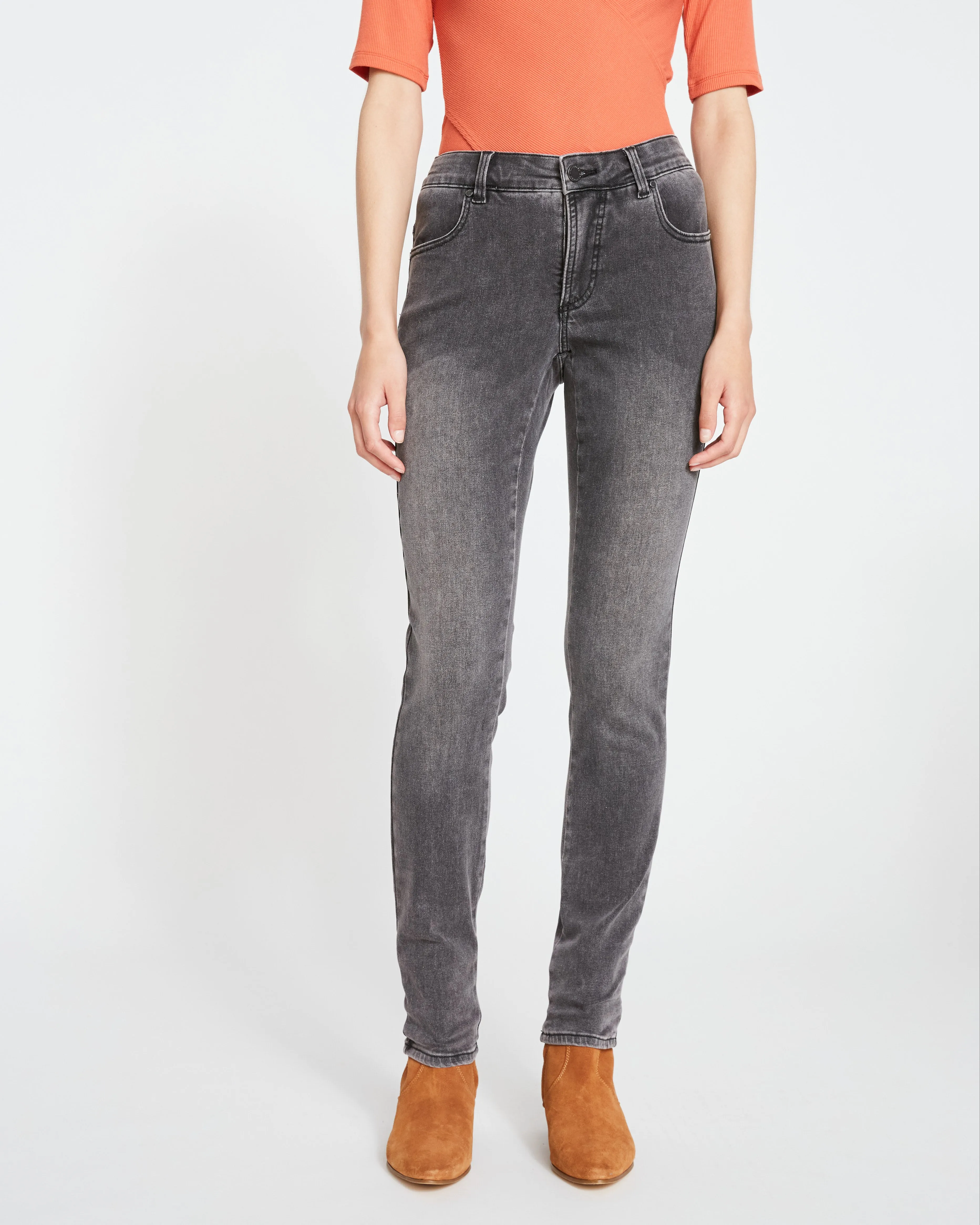 Seine Mid Rise Skinny Jeans 32 Inch - Distressed Black sold by Universal Standard product image thumbnail 2