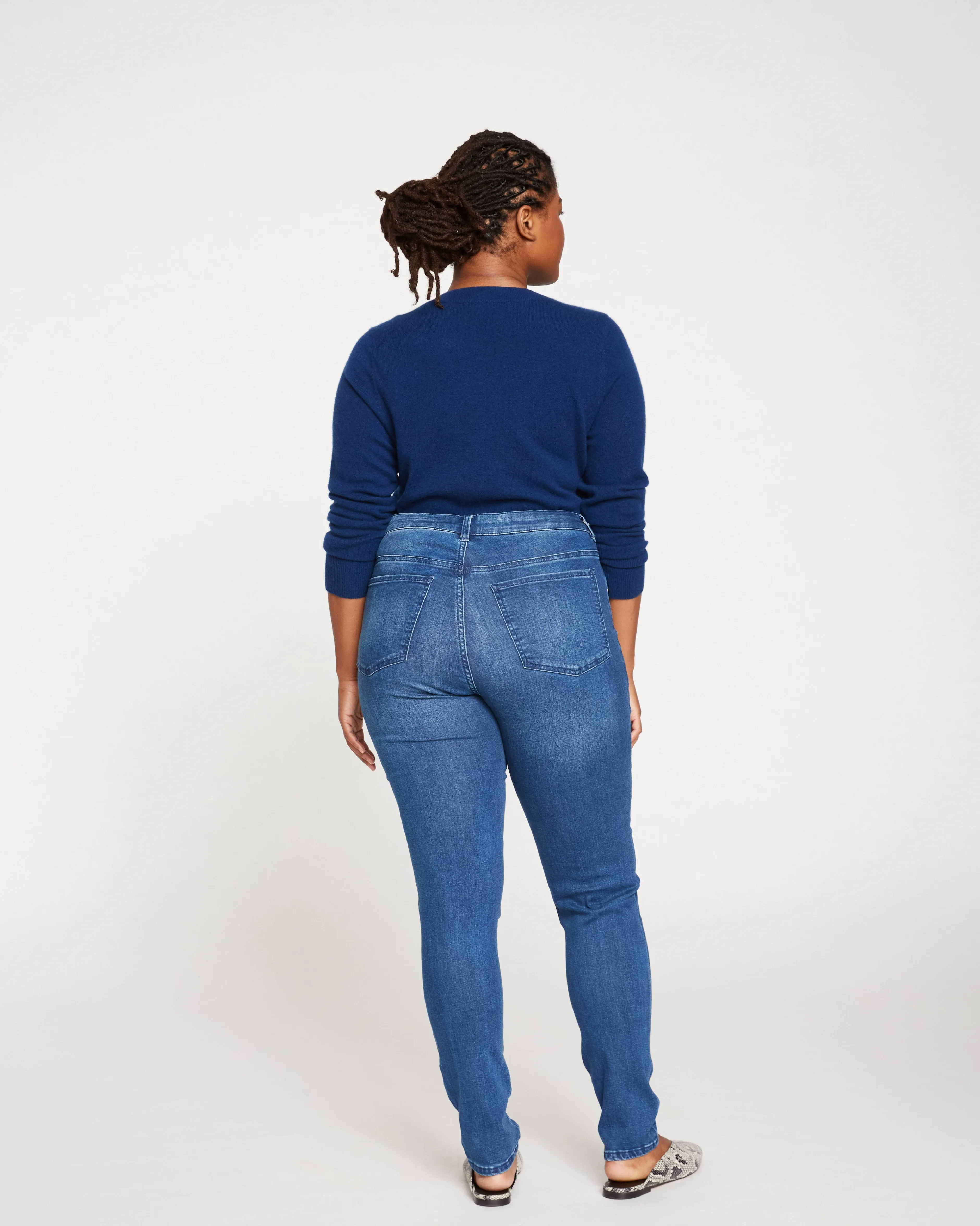 Seine Mid Rise Skinny Jeans 32 Inch - True Blue sold by Universal Standard product image thumbnail 5