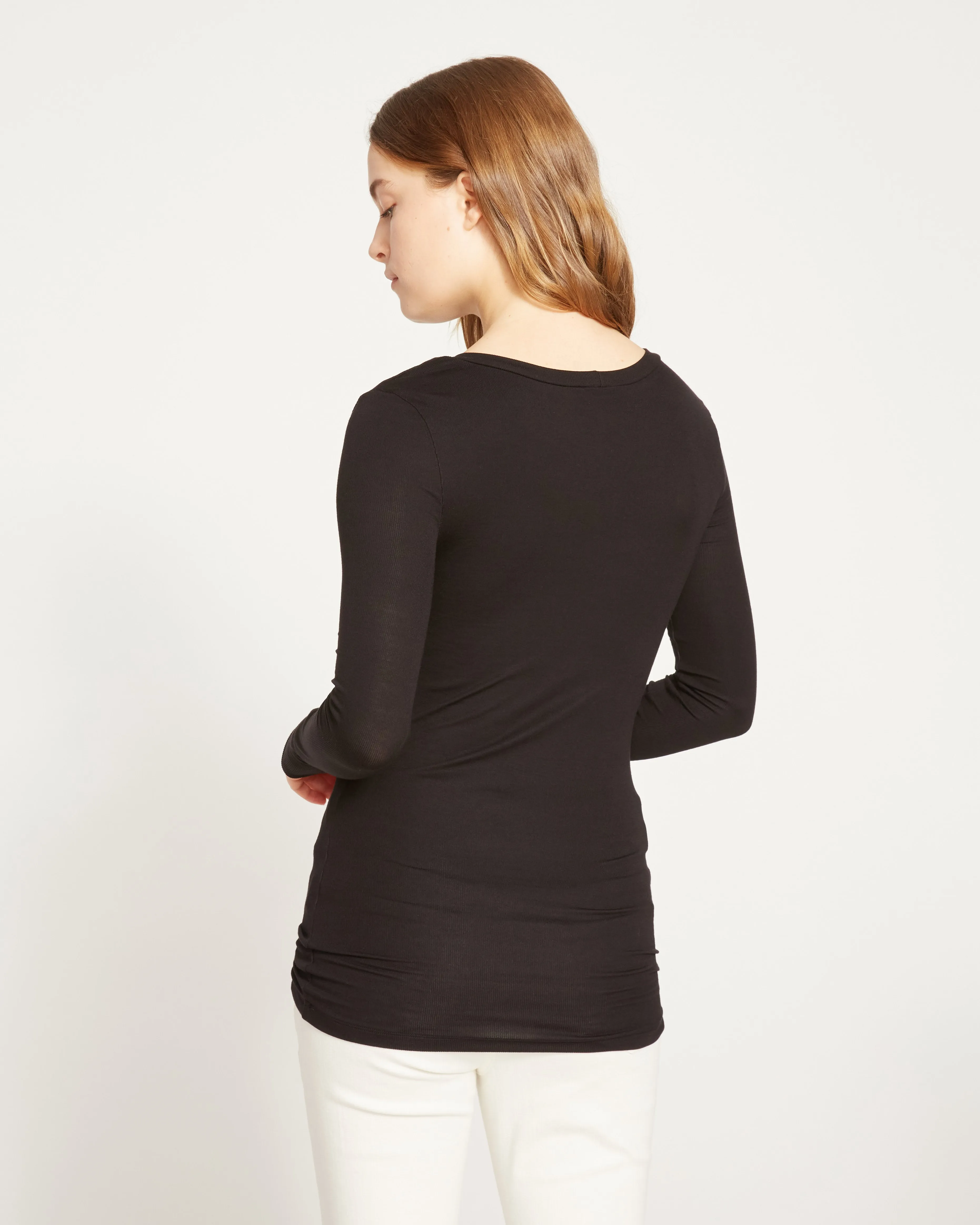 Foundation Long Sleeve Crew Neck Tee - Black sold by Universal Standard product image thumbnail 5