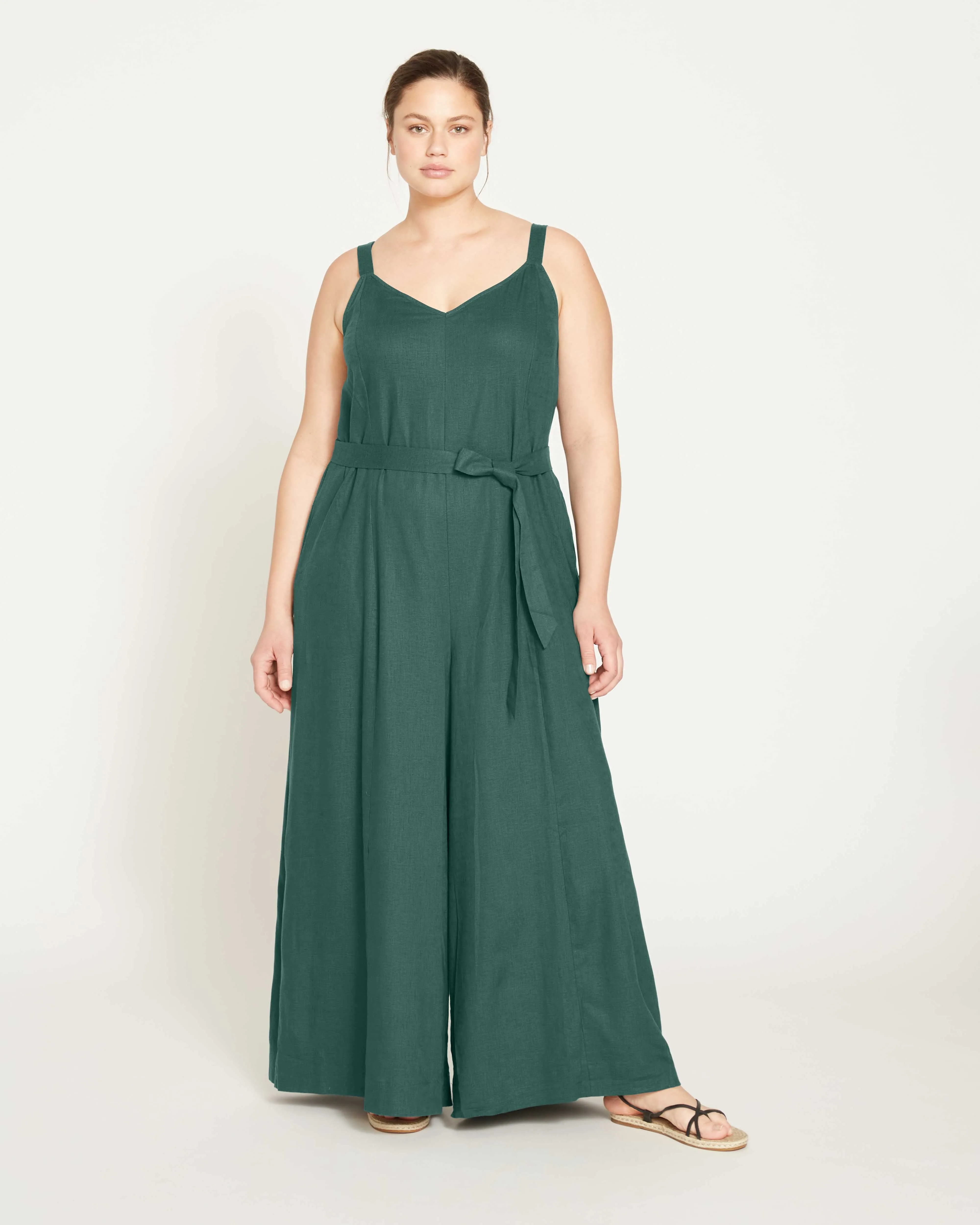 Promenade Linen Jumpsuit - Sea Moss sold by Universal Standard product image thumbnail 5