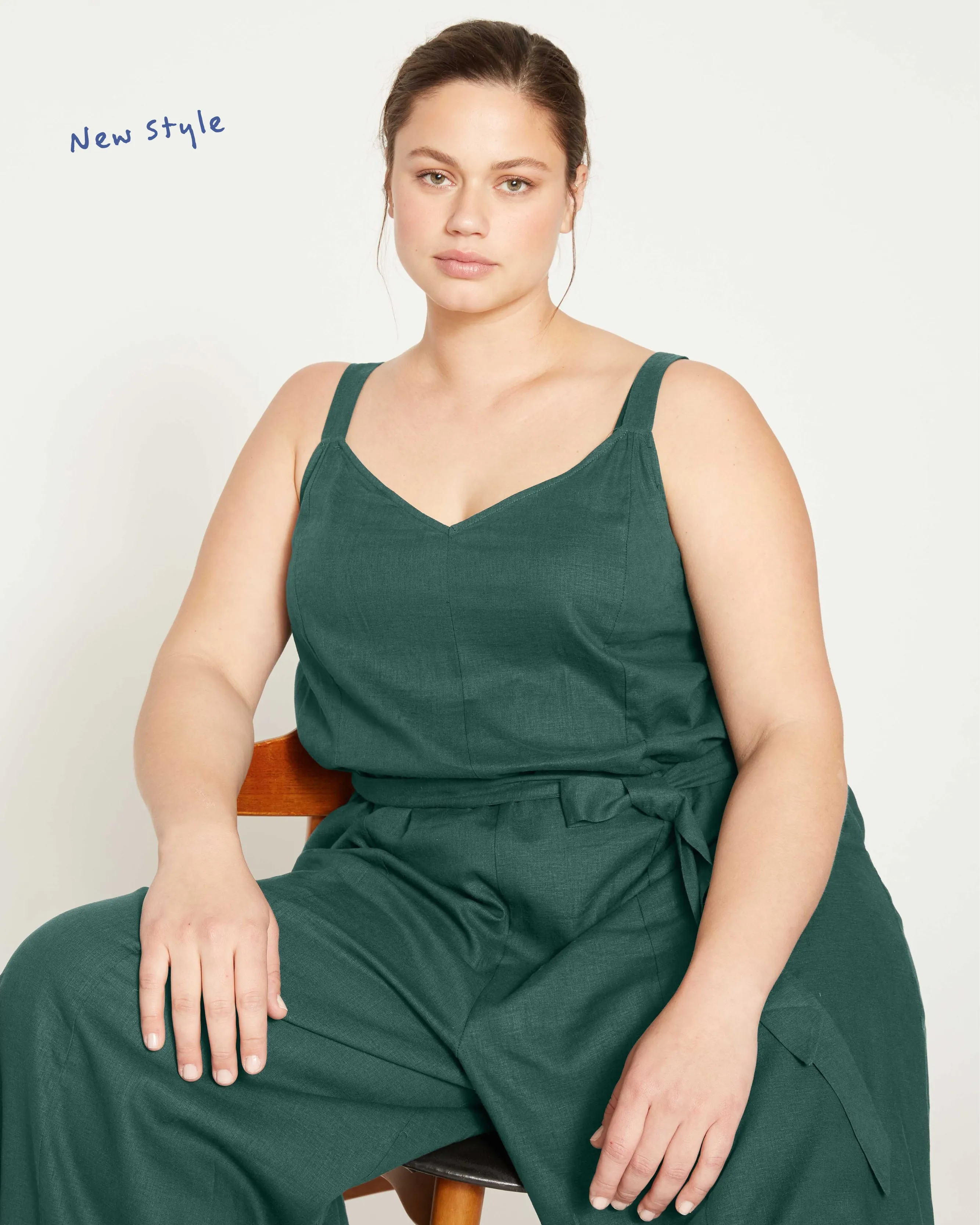 Promenade Linen Jumpsuit - Sea Moss sold by Universal Standard product image thumbnail 2