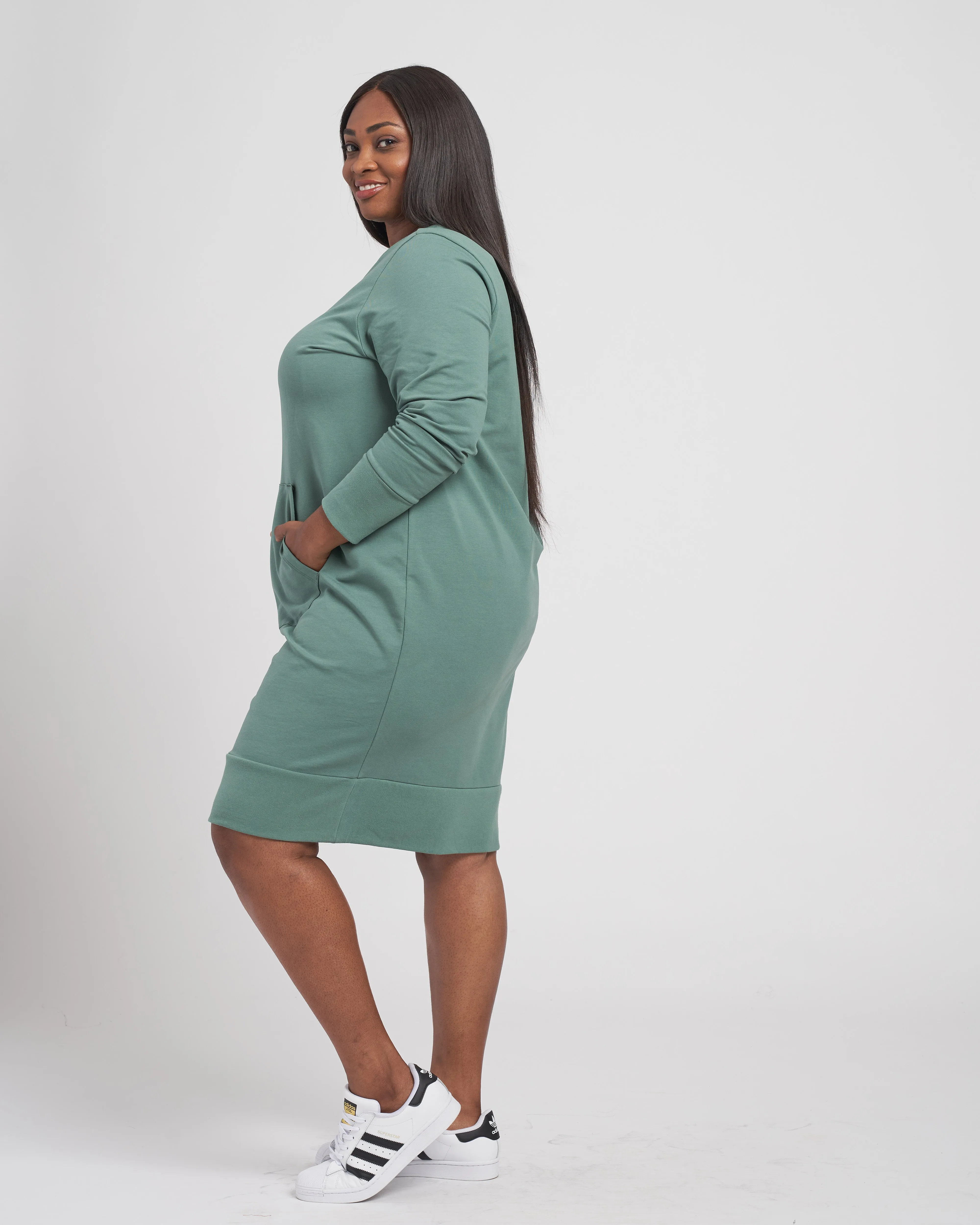 Classic Light Terry Sweatshirt Dress - Deep Aquamarine sold by Universal Standard product image thumbnail 2