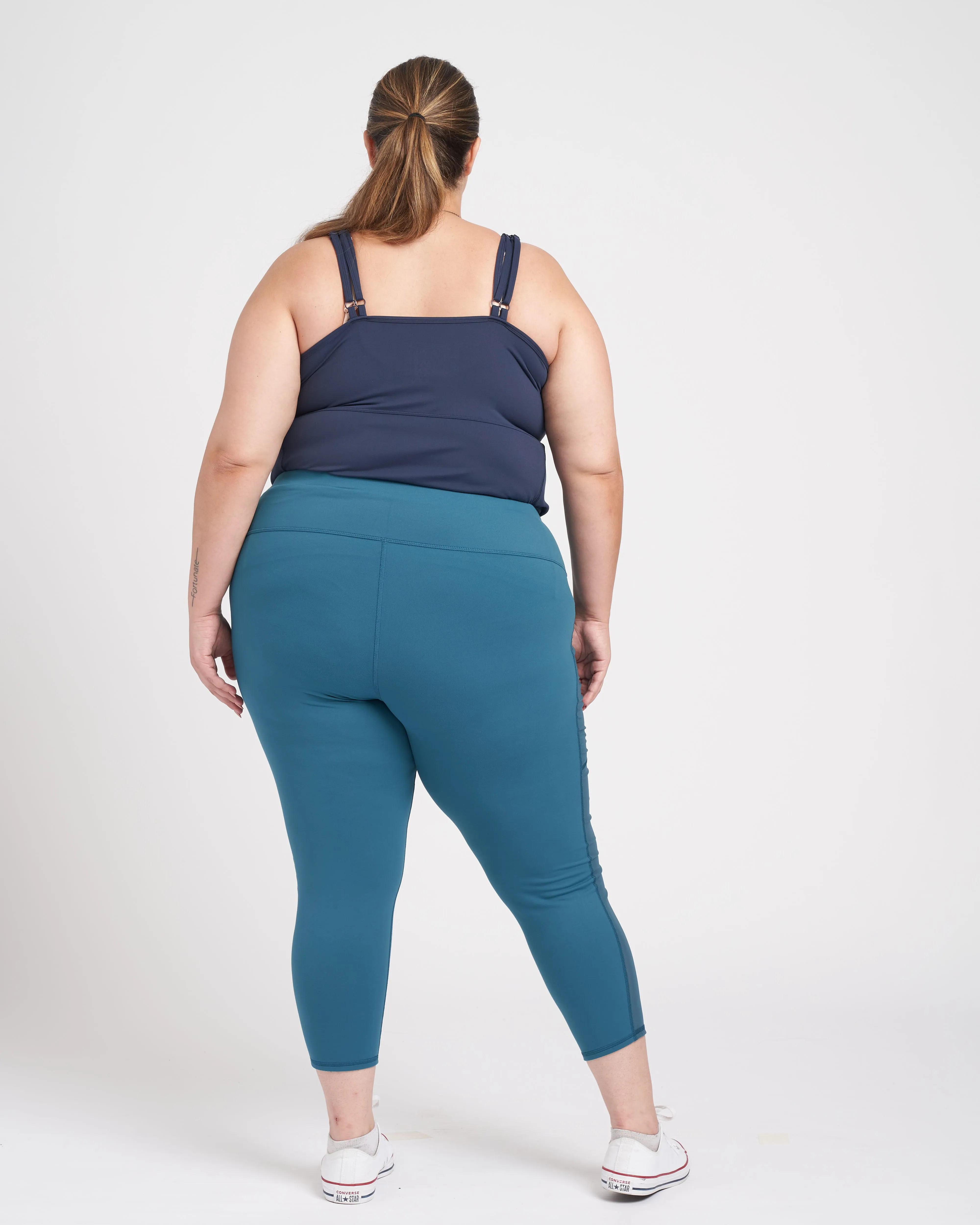 Gabby Cropped Mesh Legging - Deep Teal sold by Universal Standard product image thumbnail 5