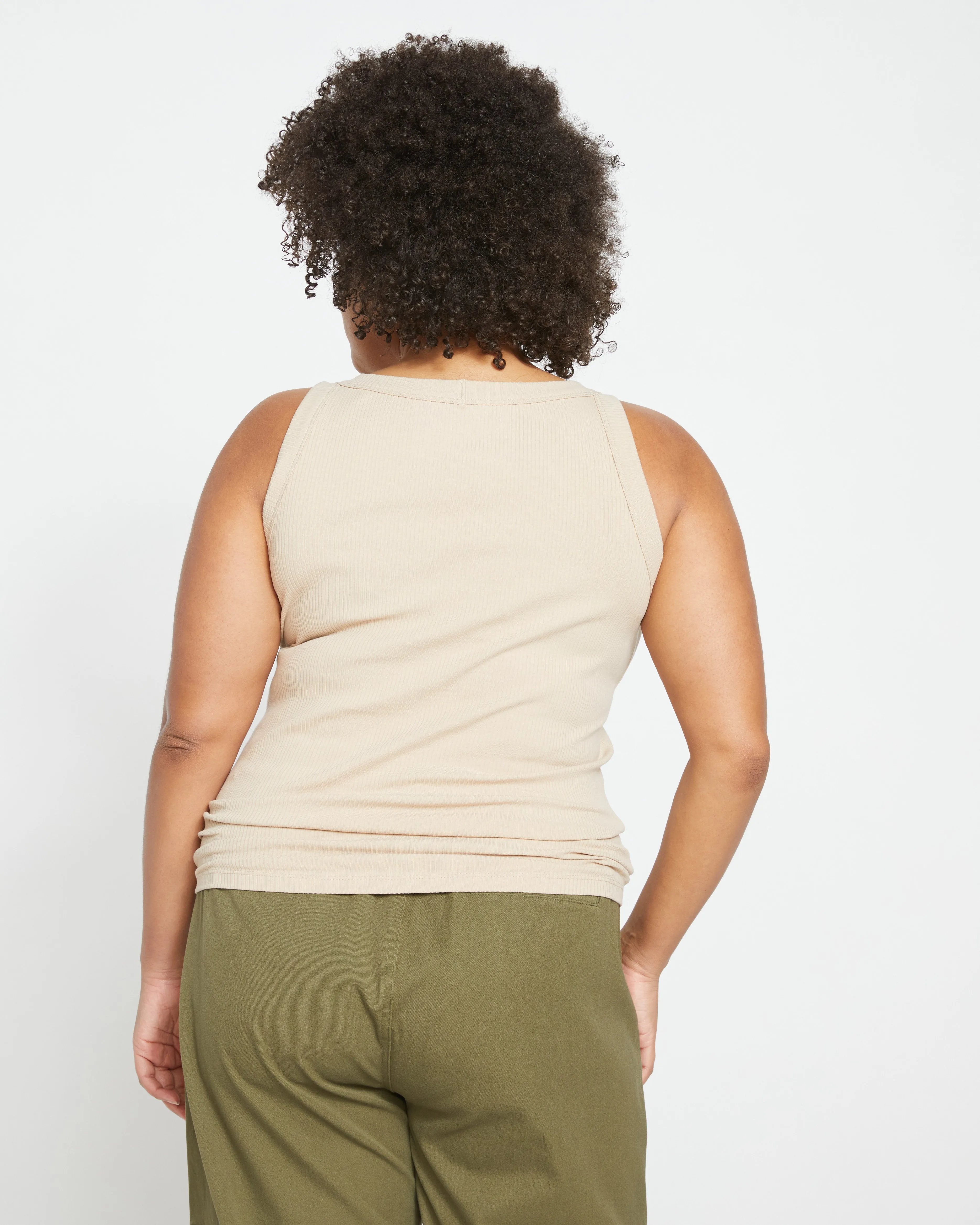 Roitfeld Ribbed Tank - Barley sold by Universal Standard product image thumbnail 3