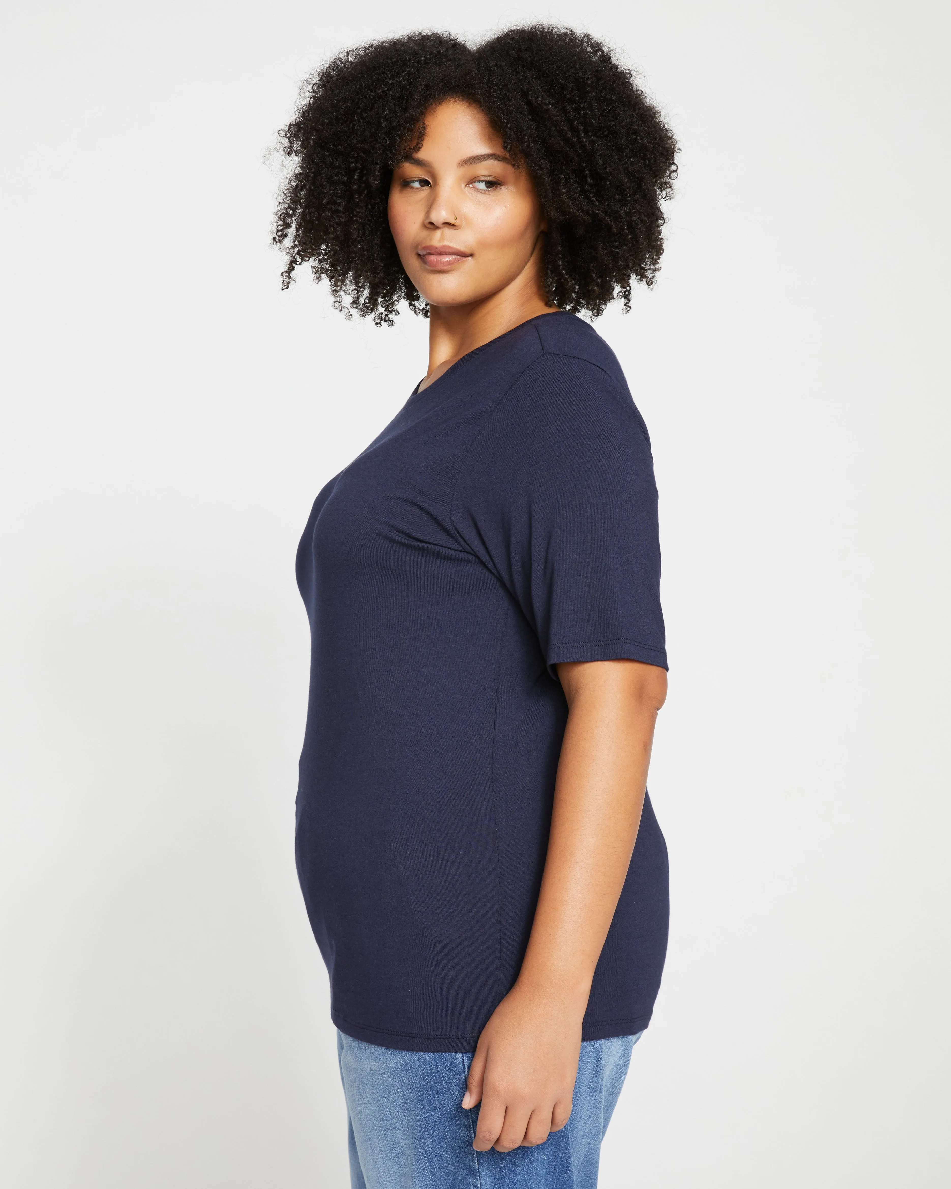 Maia Stovepipe Sleeve Tee - Midnight sold by Universal Standard product image thumbnail 3