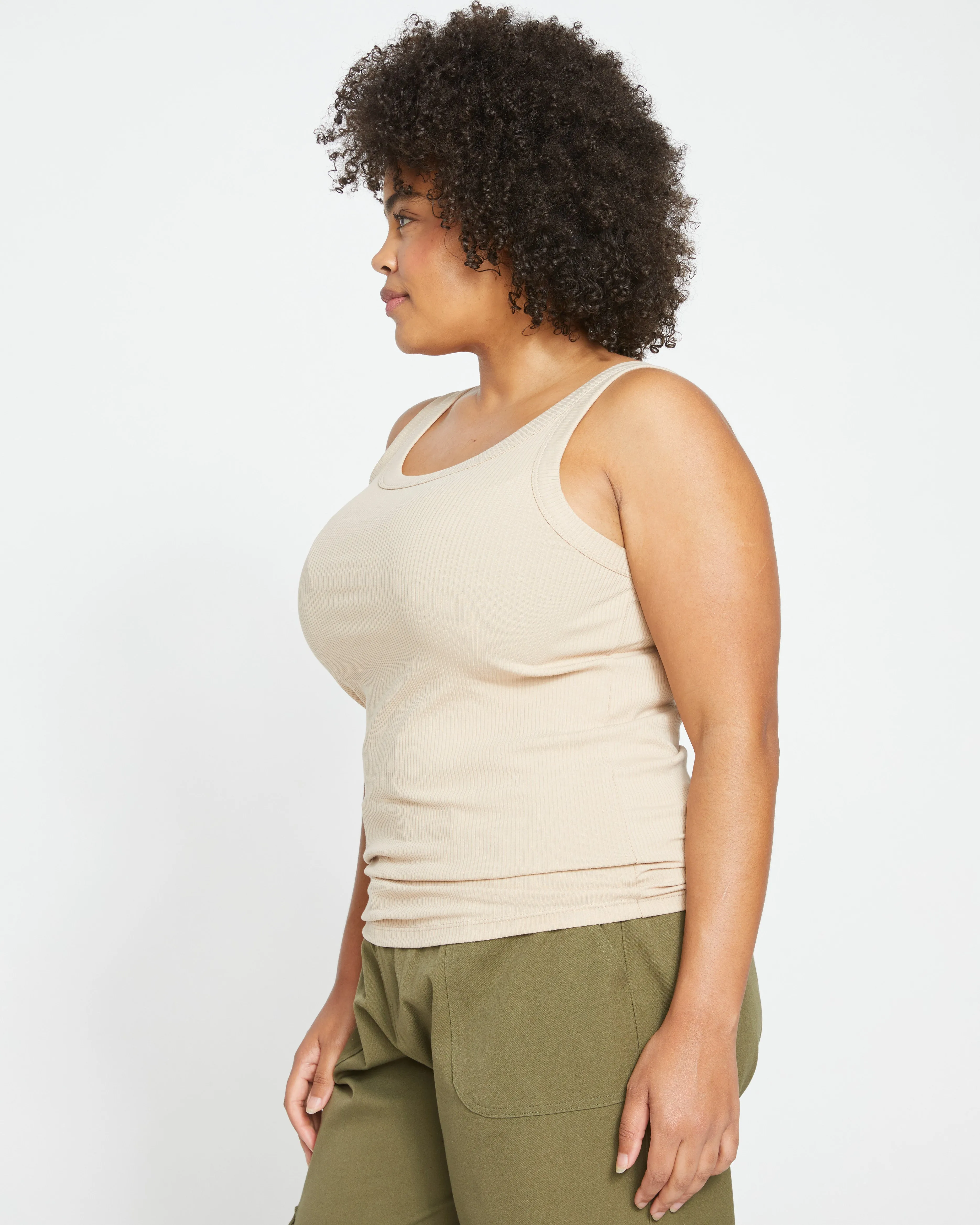 Roitfeld Ribbed Tank - Barley sold by Universal Standard product image thumbnail 4