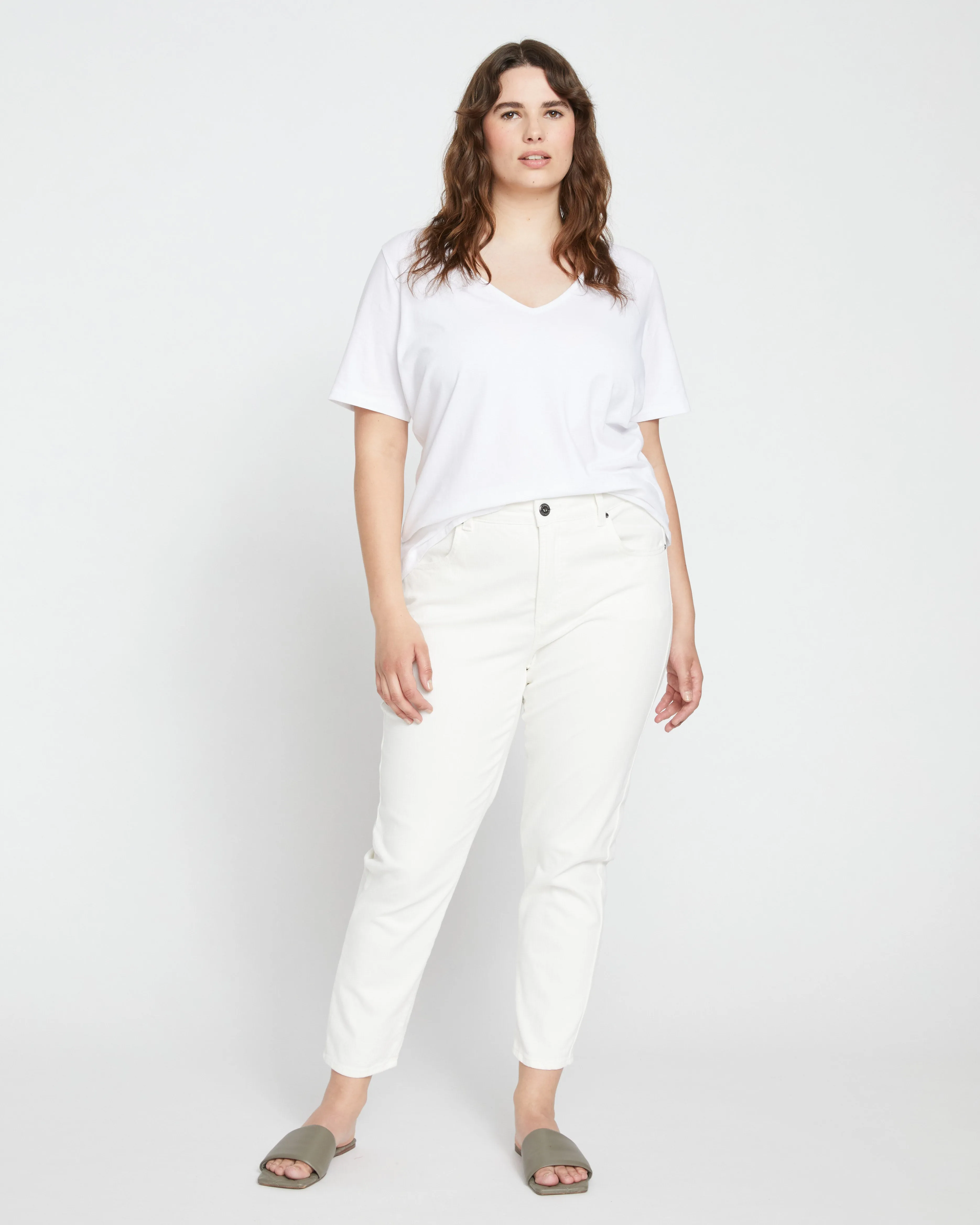 Double V Tee - White sold by Universal Standard