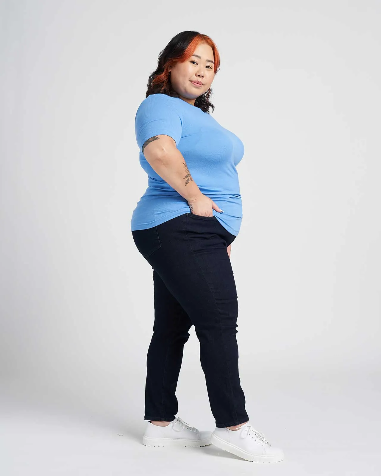 Foundation Short Sleeve Crew Neck Tee - Marina sold by Universal Standard product image thumbnail 5