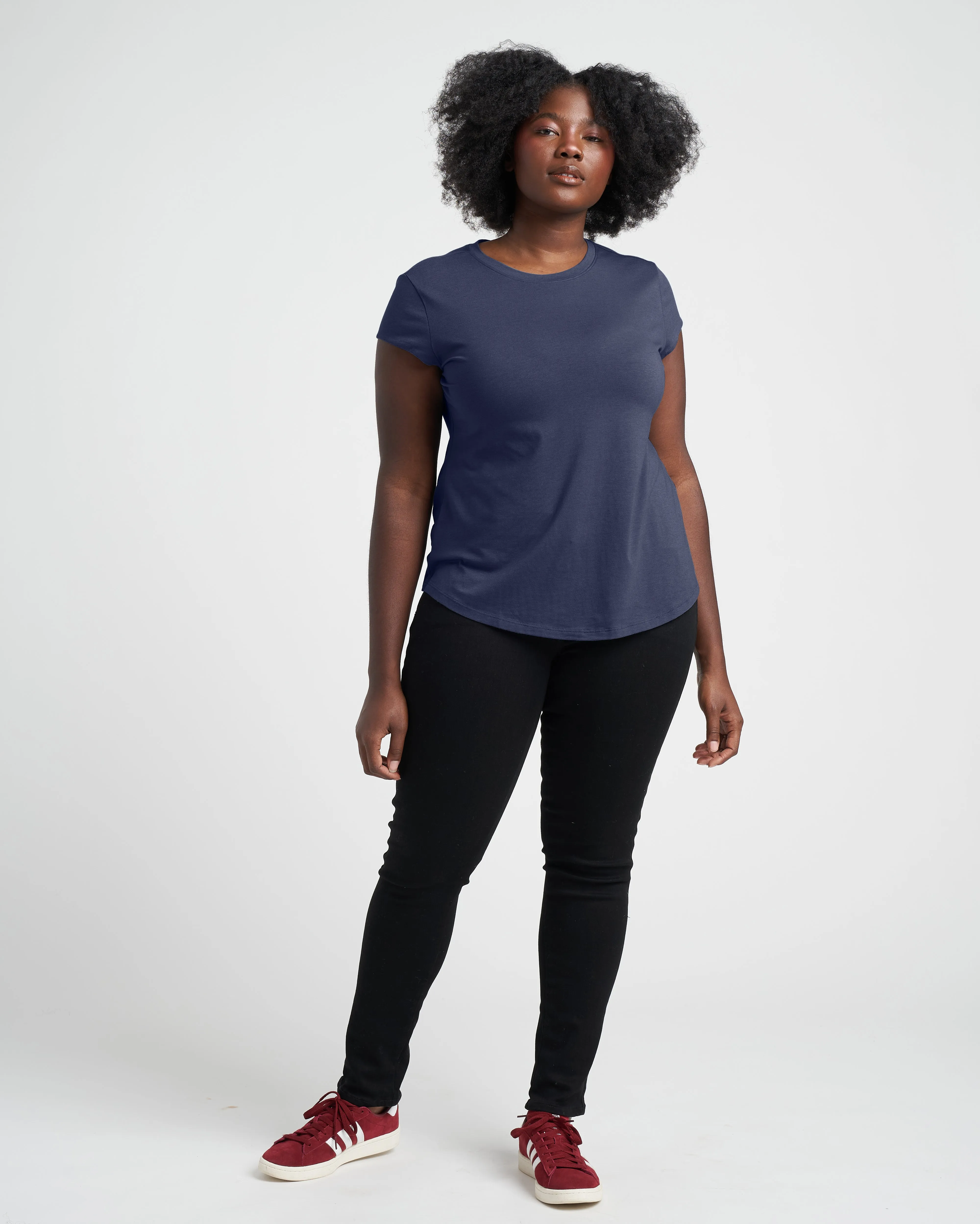 Ashley Cap Sleeve Tee - Midnight sold by Universal Standard