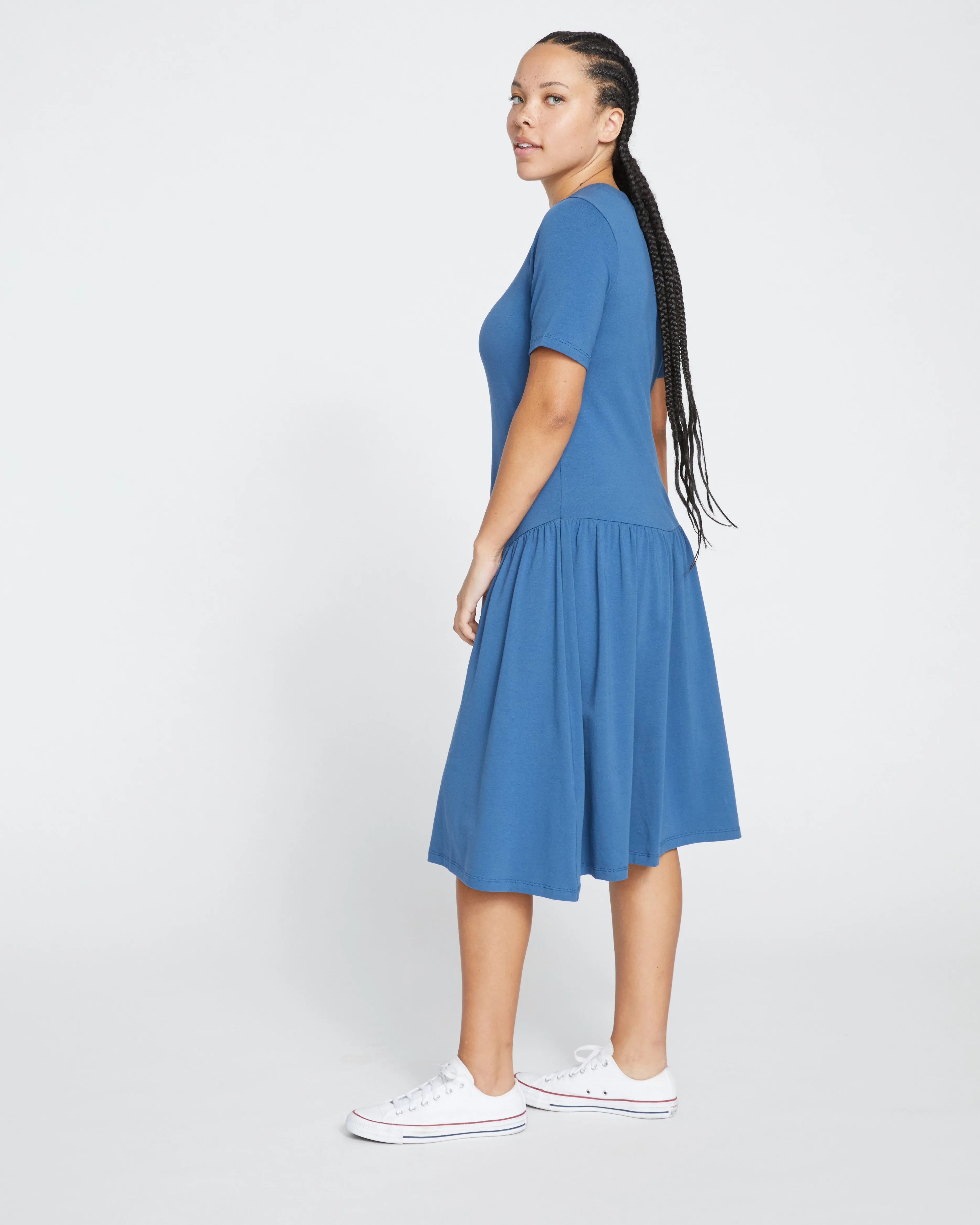 Sunday Garden T-Shirt Dress - Bleu Scolaire sold by Universal Standard product image thumbnail 3