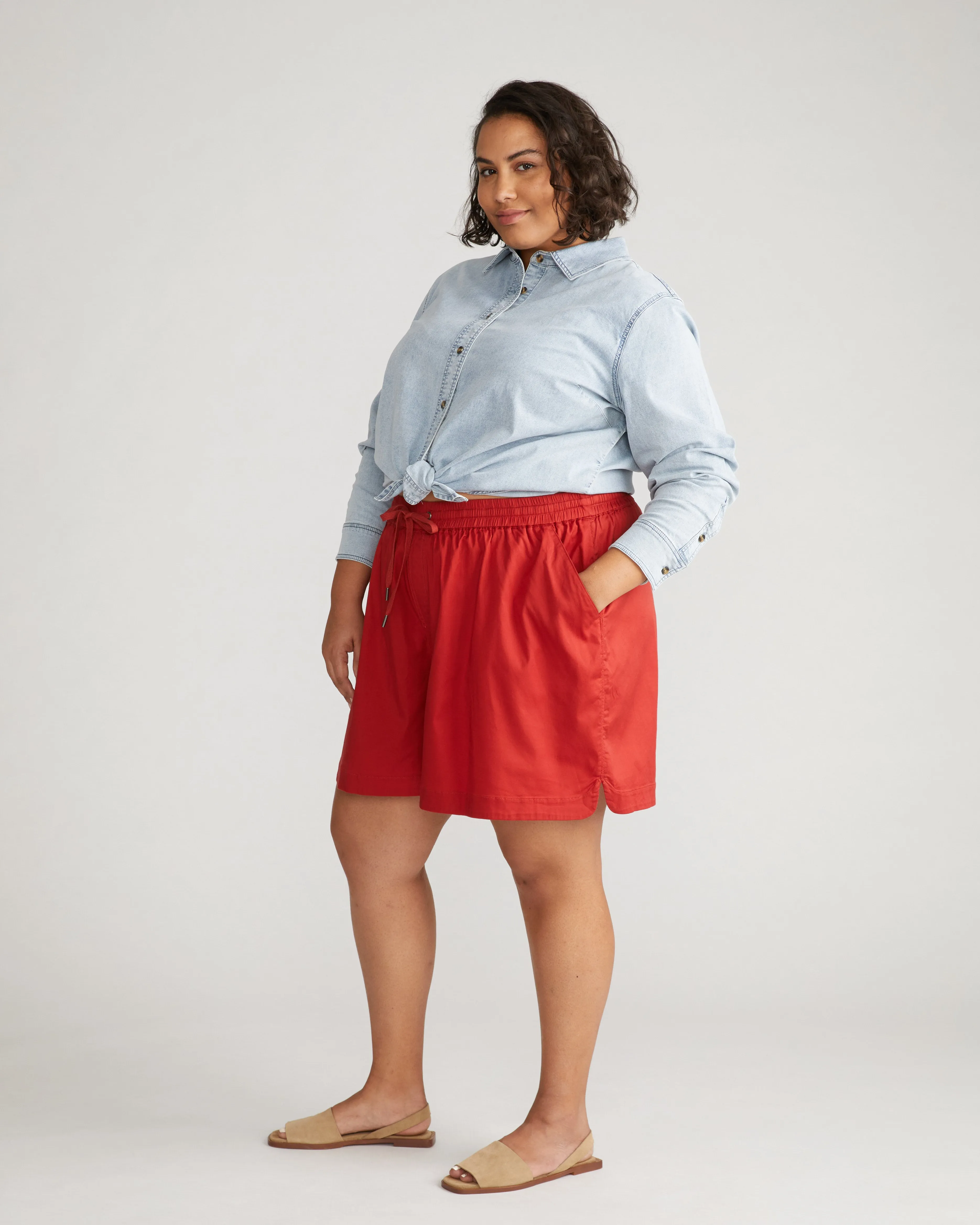 Perfect Tencel Chambray Shorts - Pomodoro sold by Universal Standard product image thumbnail 2