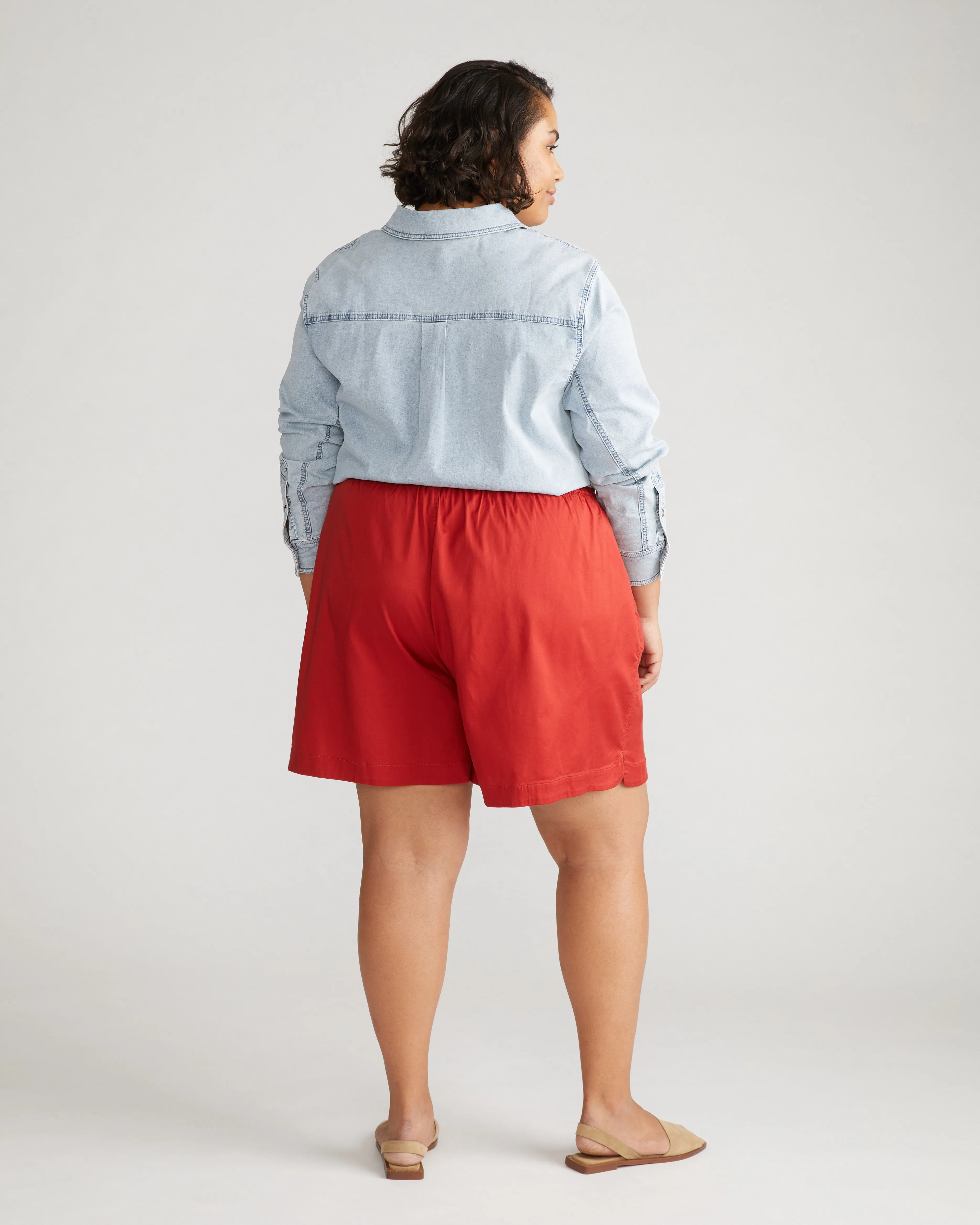 Perfect Tencel Chambray Shorts - Pomodoro sold by Universal Standard product image thumbnail 3