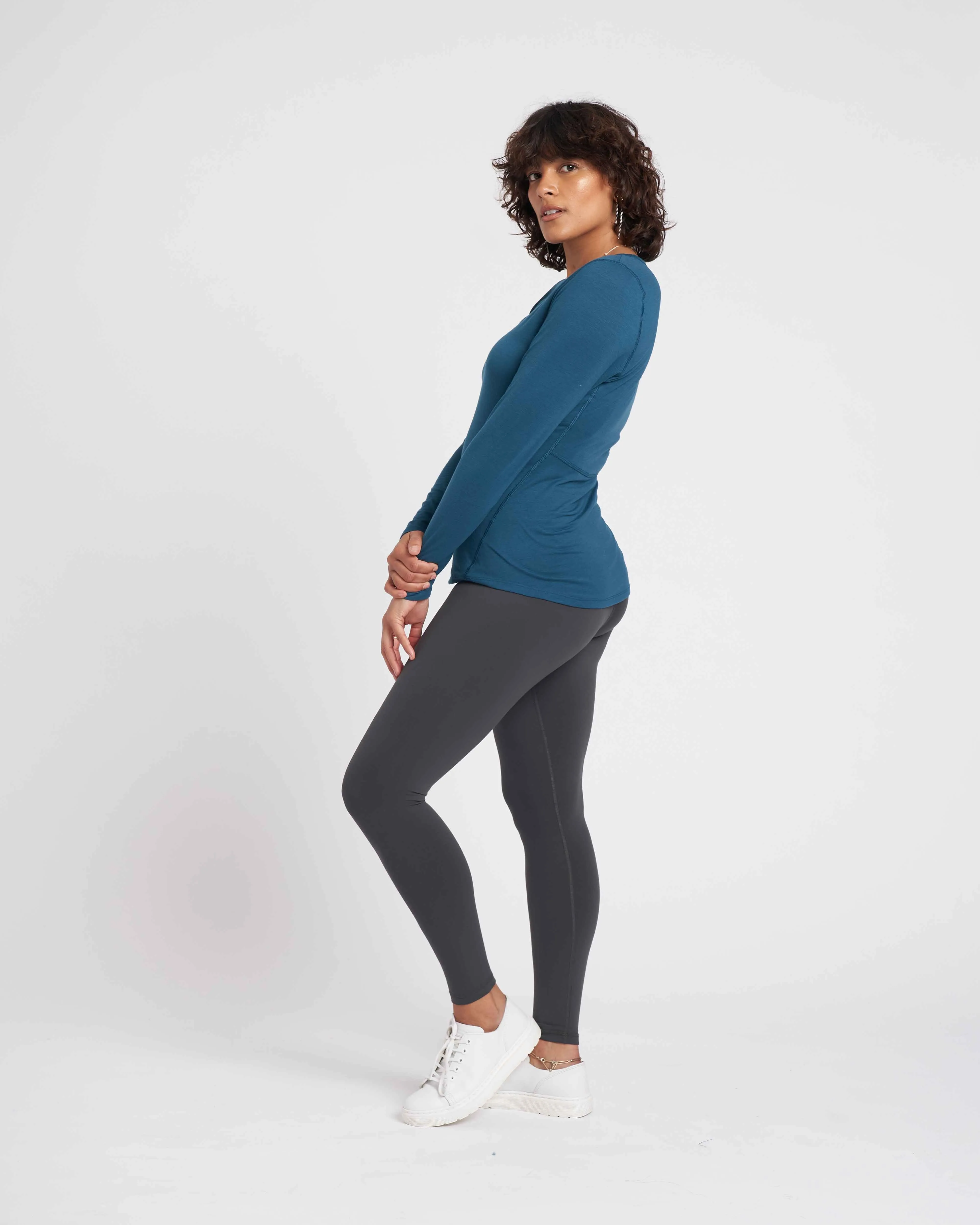 Mia Long Sleeve Movement Tee - Deep Teal sold by Universal Standard product image thumbnail 3
