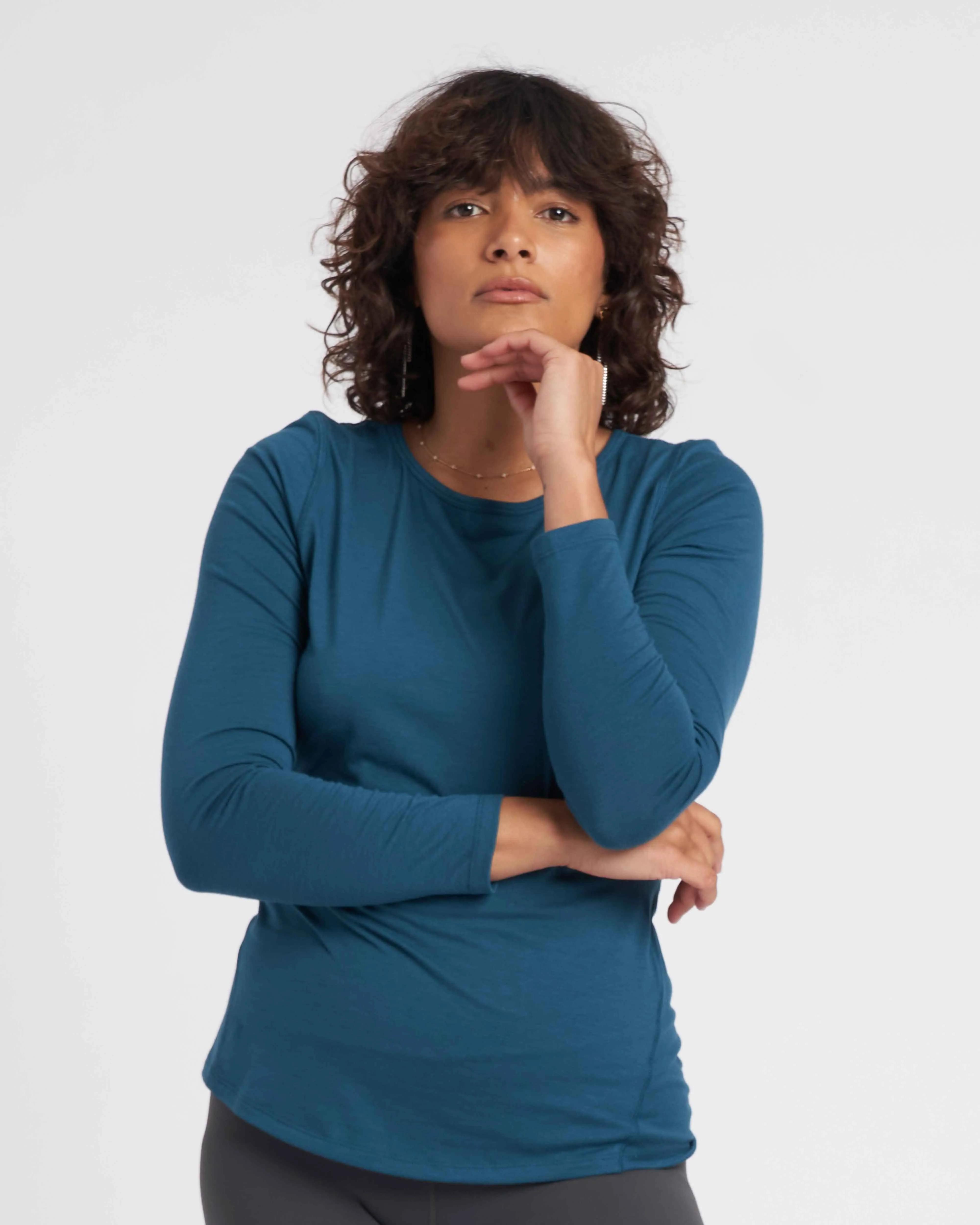 Mia Long Sleeve Movement Tee - Deep Teal sold by Universal Standard product image thumbnail 2