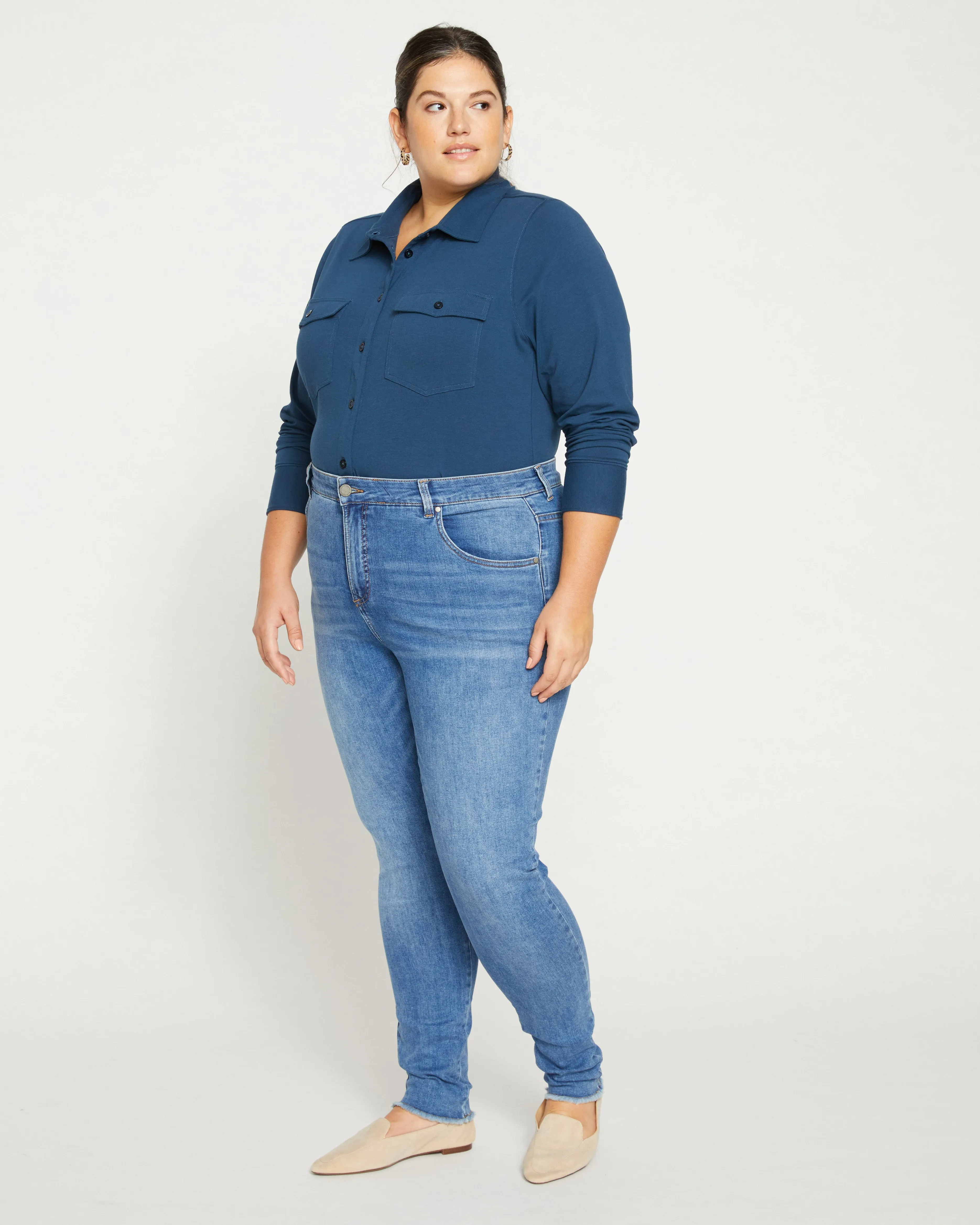 Seine High Rise Skinny Jeans 30 Inch - Bright Indigo sold by Universal Standard product image thumbnail 3