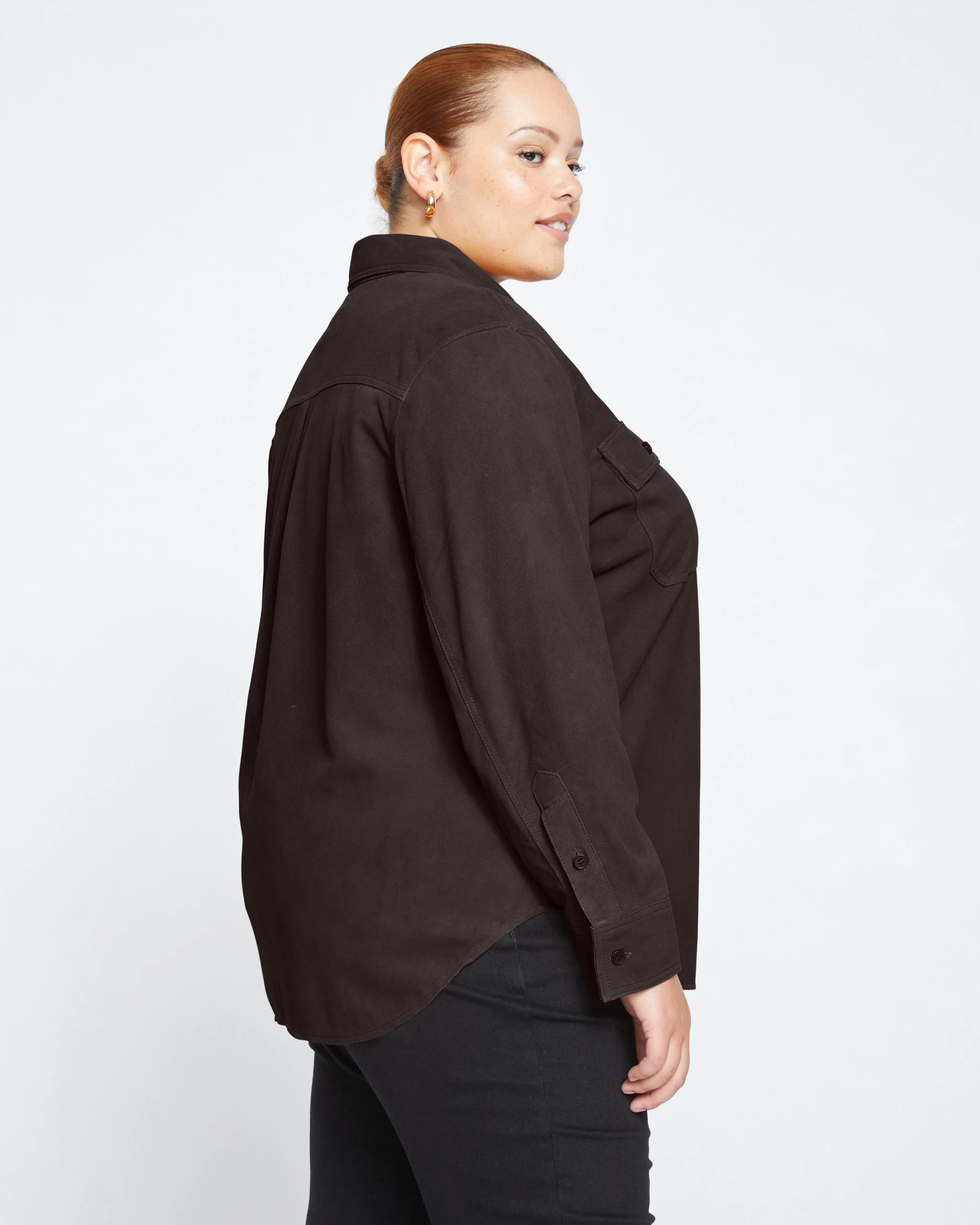 Suede Greenwich Jacket - Earth sold by Universal Standard product image thumbnail 3