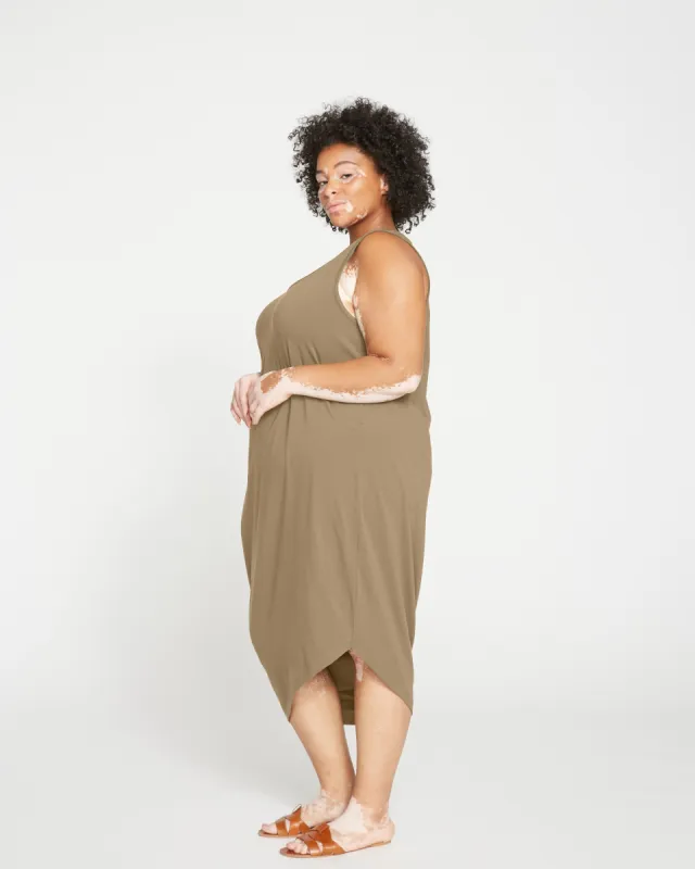 Iconic Geneva Tank Dress - Crocodile sold by Universal Standard