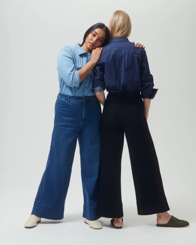 Carrie High Rise Wide Leg Jeans - True Blue sold by Universal Standard