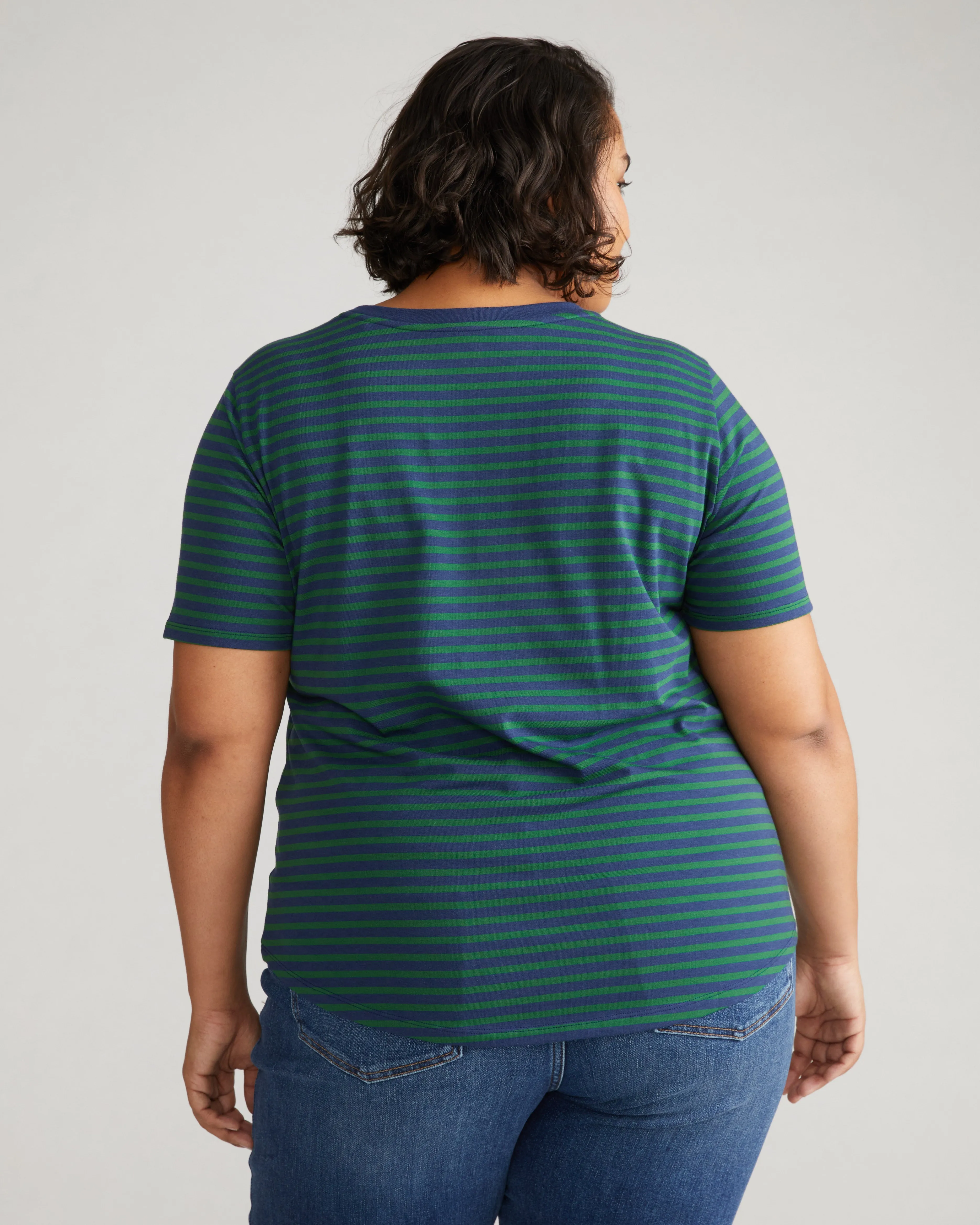 Tee Rex - Cenote/Jardin Stripe sold by Universal Standard product image thumbnail 2